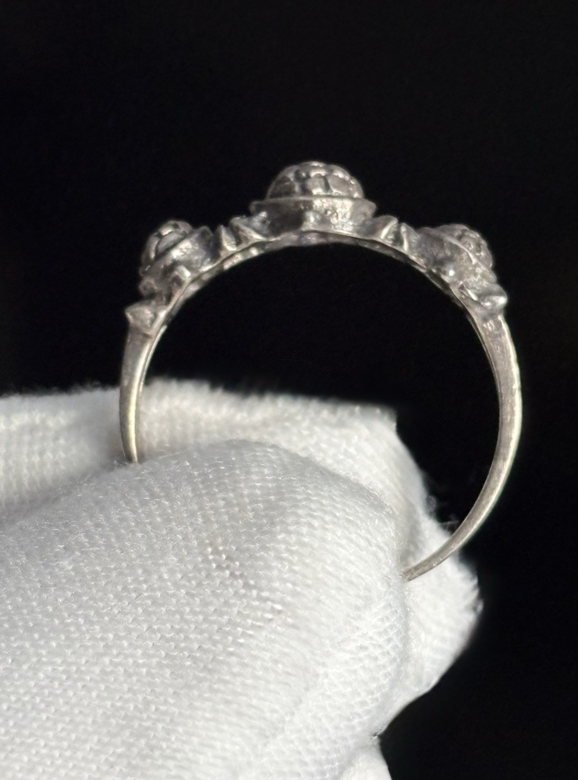 Vintage Sterling Silver Turtle Band Ring Size 8.5 Three Detailed Turtles 925
