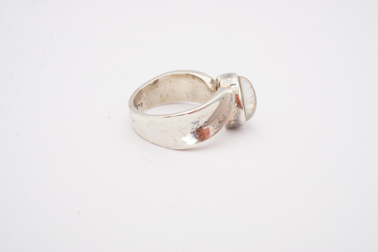 Vintage Sterling Silver 925 Clear Stone Ring Size 5.75