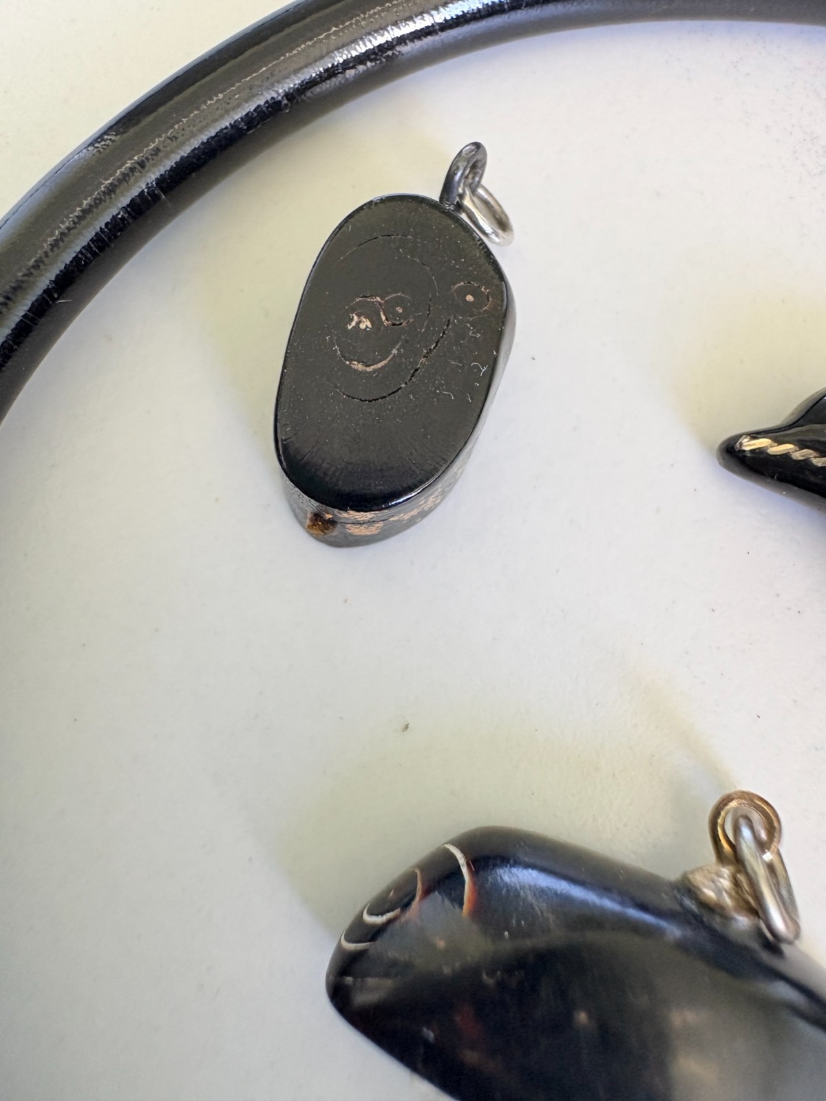 Black Coral Lot of 5, Bracelet, Dolphin Pendent, Shark tooth Pendent & More NICE