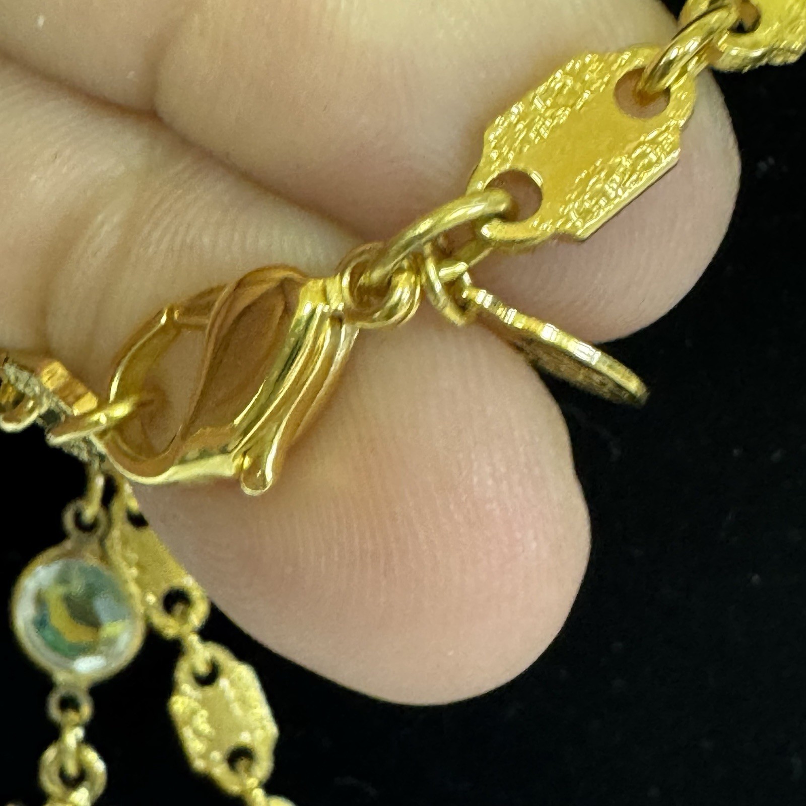 Vintage Kirks Folly Signed Secrets of the Seven Angels Charms w/Rings Necklace