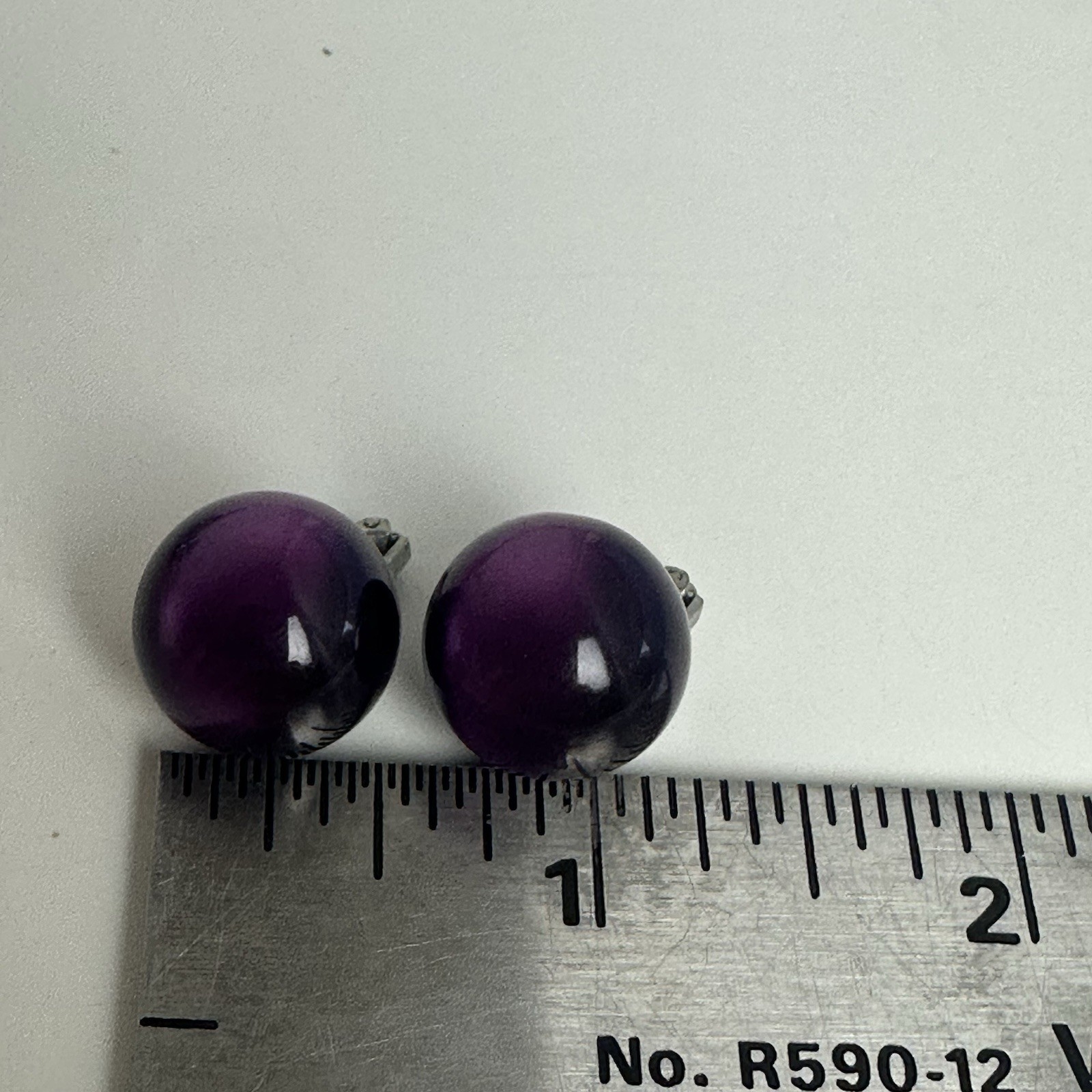 Vintage Clip On Earring Lot Millefiore Hollycraft Star Orchid Moonglow Purple