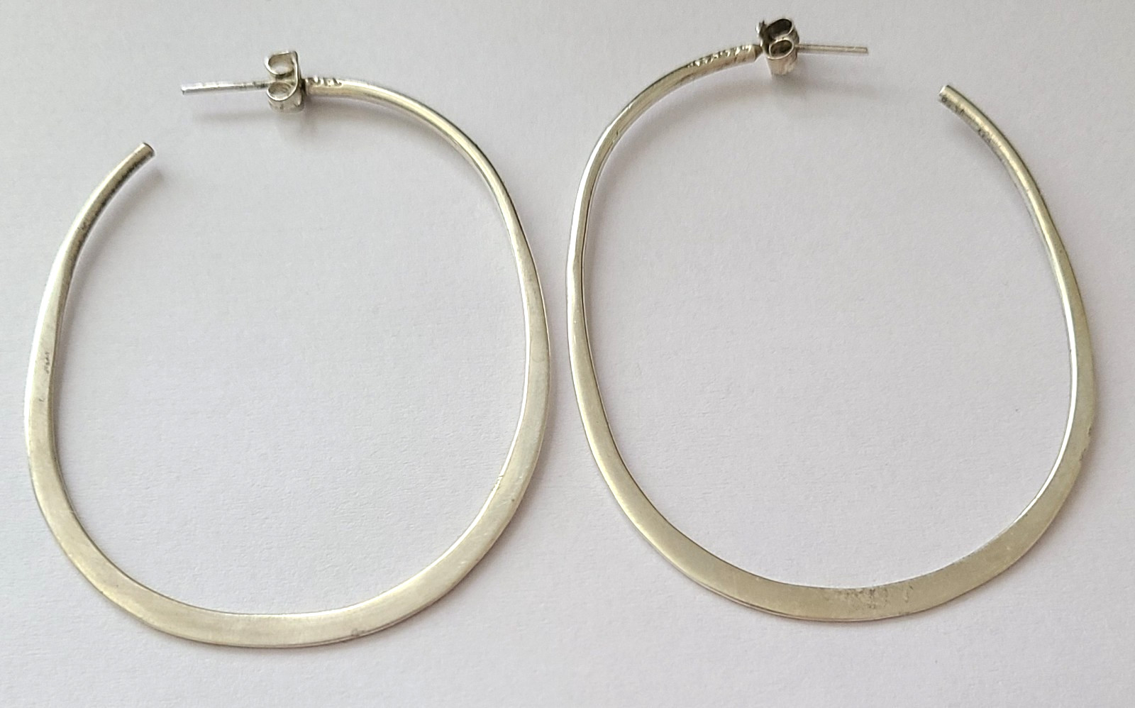 VINTAGE STERLING SILVER SIGNED 925 MEX PIERCED EARRINGS