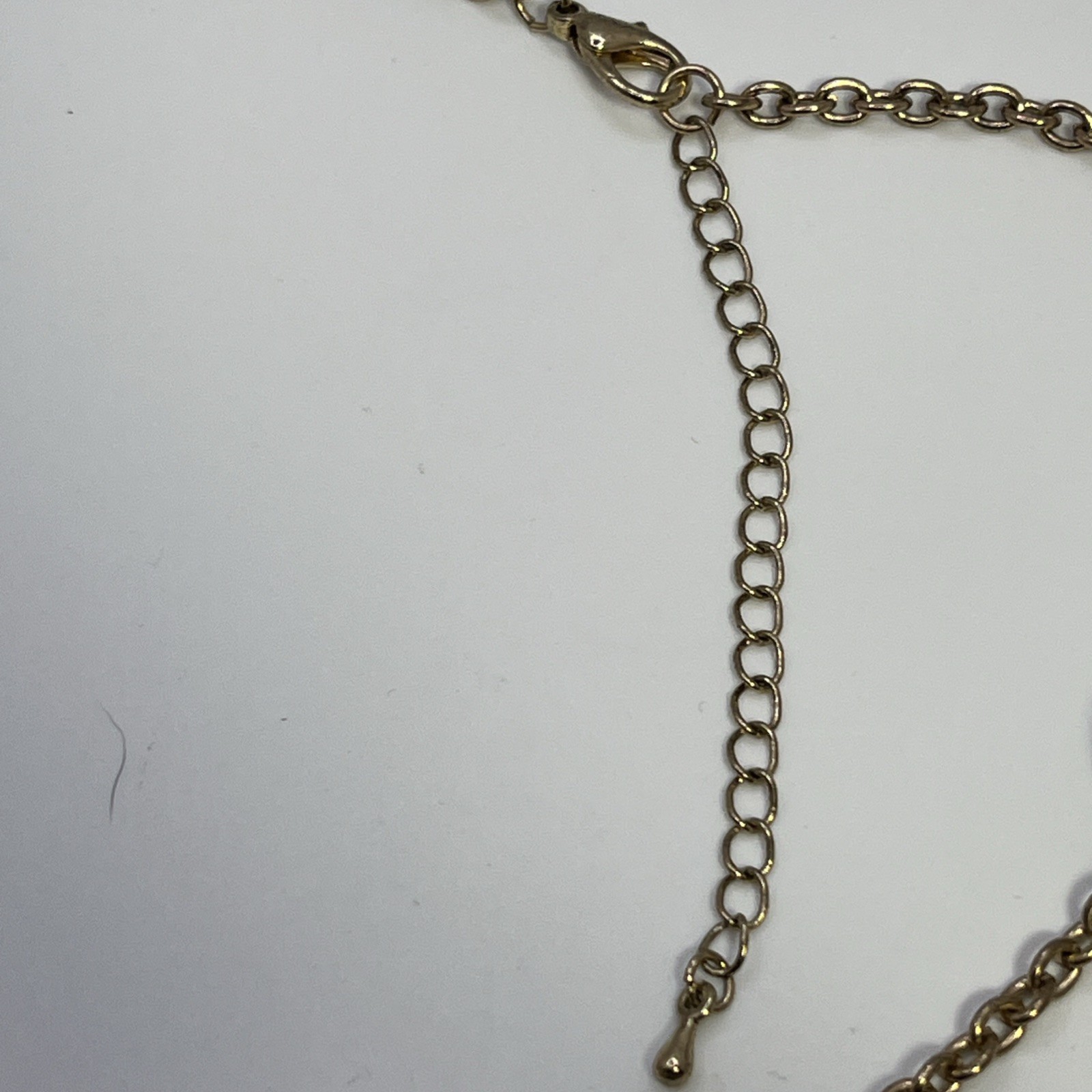Vintage Glass Bead Puff Long Necklace Ivory Champagne Rose And Gold Tones 37-44”