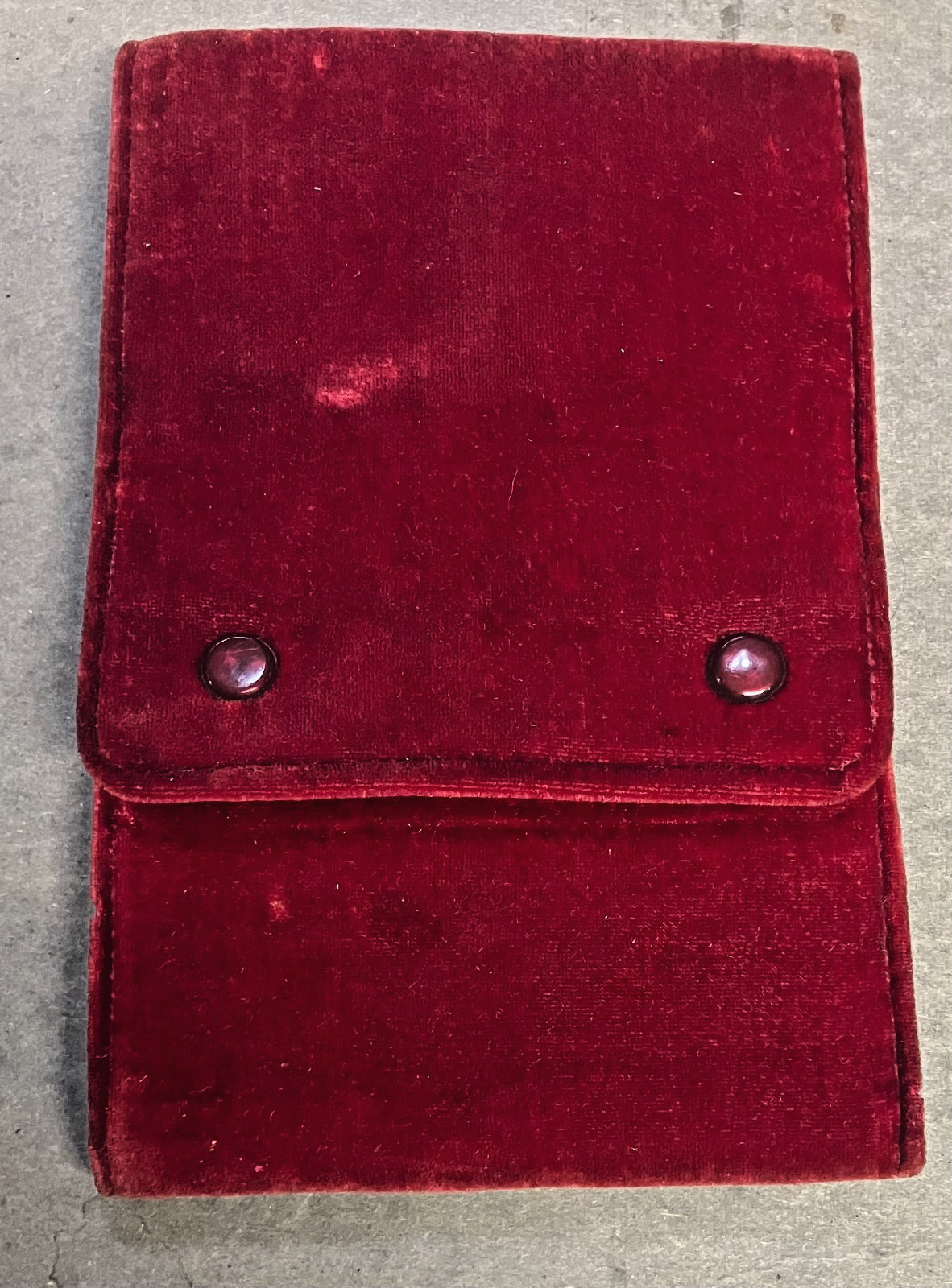 Vintage K. MIKIMOTO Inc Red Velvet Necklace Storage Pouch, Ginza Tokyo NO PEARLS