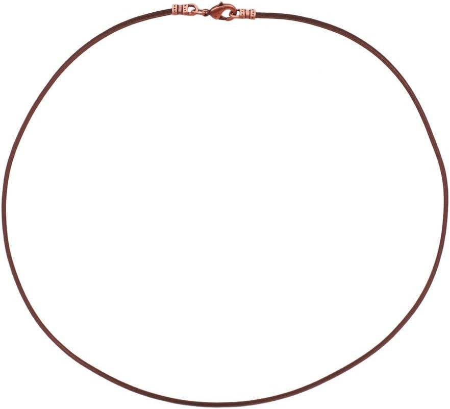 DragonWeave Antique Copper 1.8mm Fine Brown Leather Cord Necklace