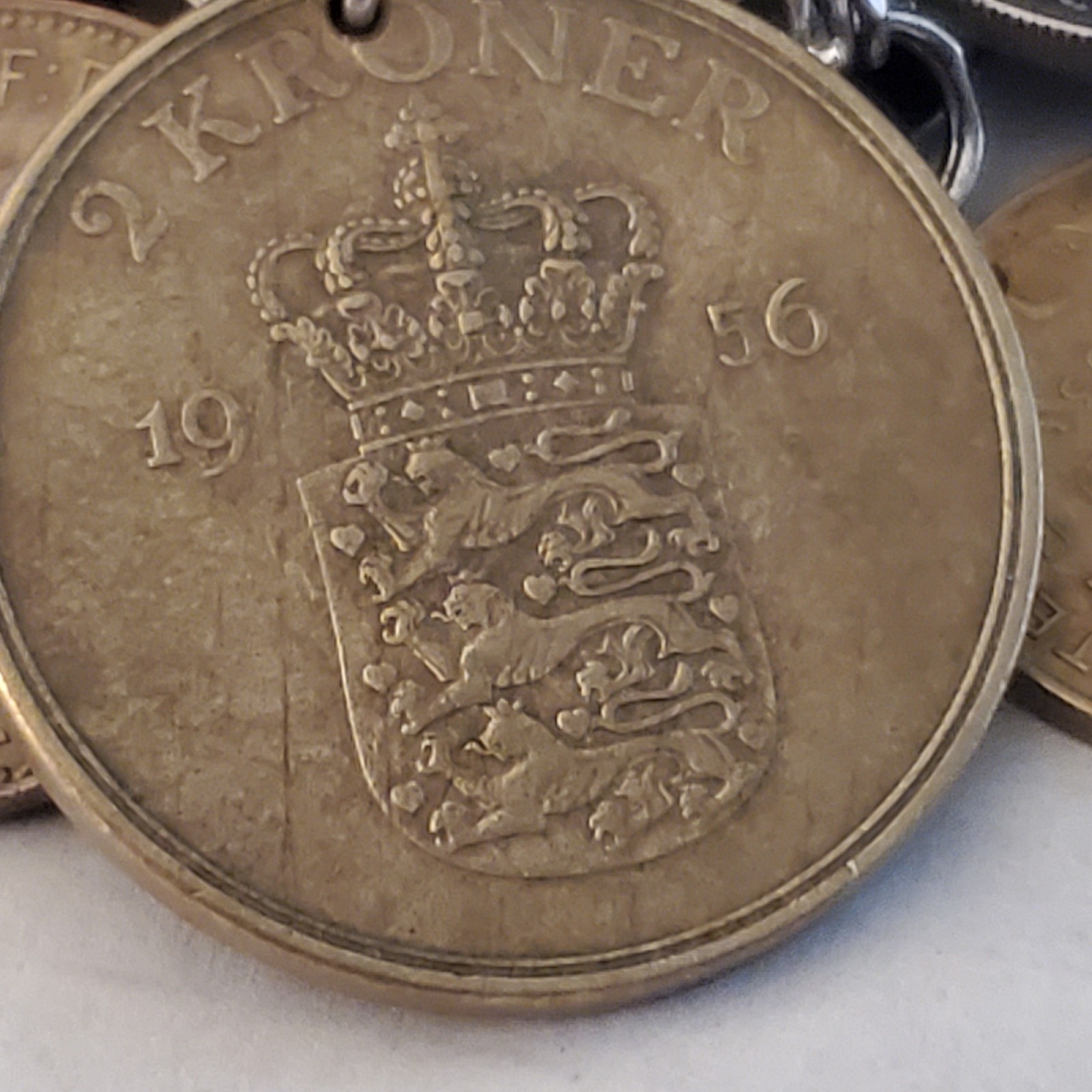 Sterling Silver Bracelet With Real European Coins 1949-1965 total of 20 Vintage