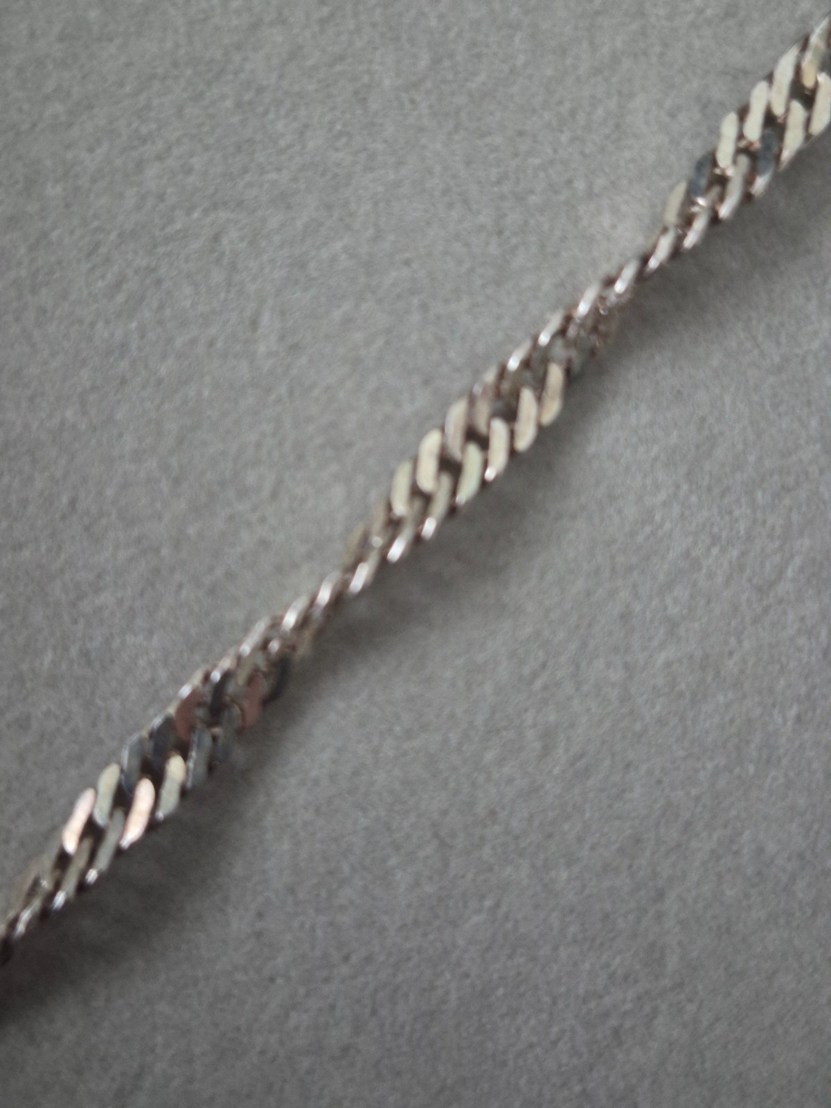 Vintage Sterling Silver 925 Twisted Chain Bracelet with fan charm 7.5″ 3.3g