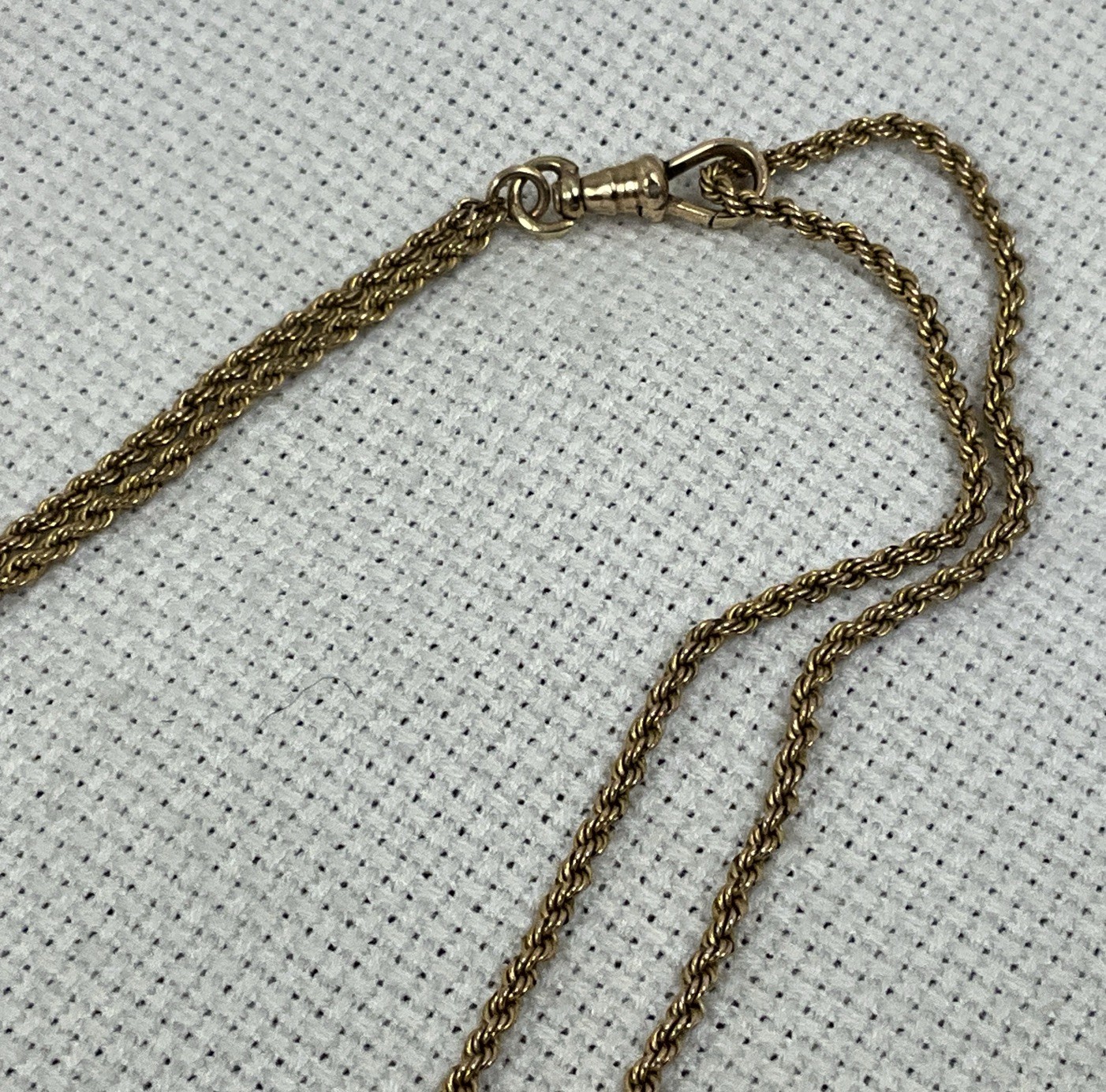 Fabulous Antique 8 Slides Victorian Gold Filled Watch Chain Necklace