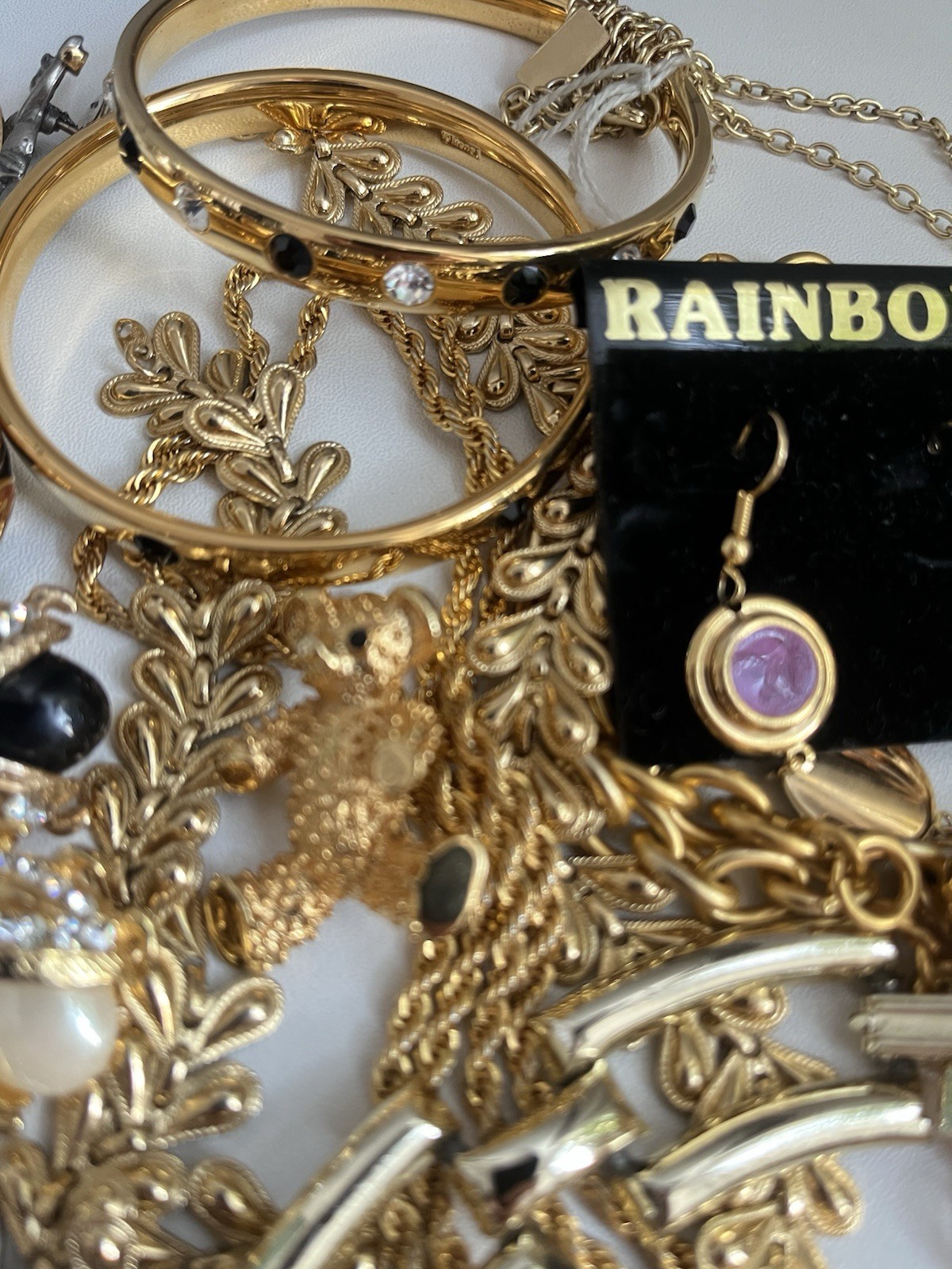 Vintage Jewelry Lot Monet Trifari Art Brooch Necklace Earrings 1960-1990’s