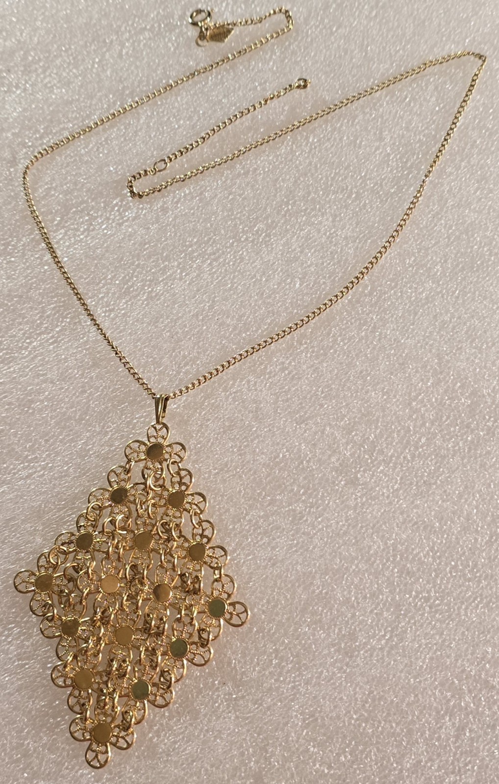 Vintage signed Sarah Cov 2 Tone Link & Articulated Pendant Necklace Jewelry Lot