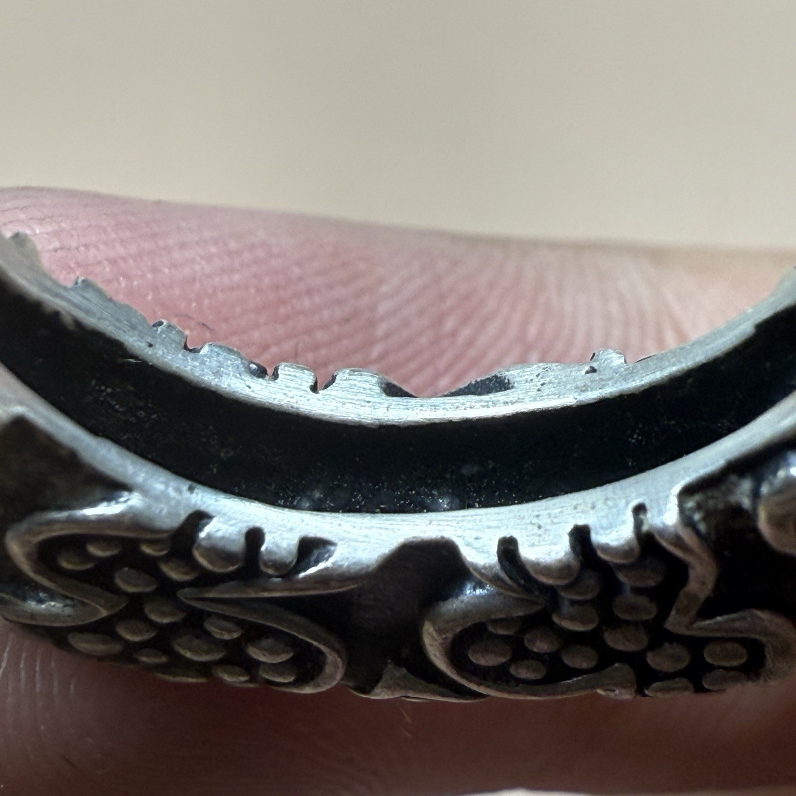 Dian Malouf Tribal Stack Stacking Ring Sterling Silver 925 Size 7.5 DLM