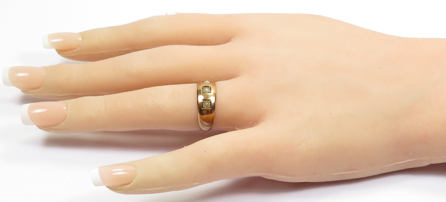 Victorian Seed Pearl Wedding Right Hand Ring 13K Rose Gold Size 7 UK-N1/2