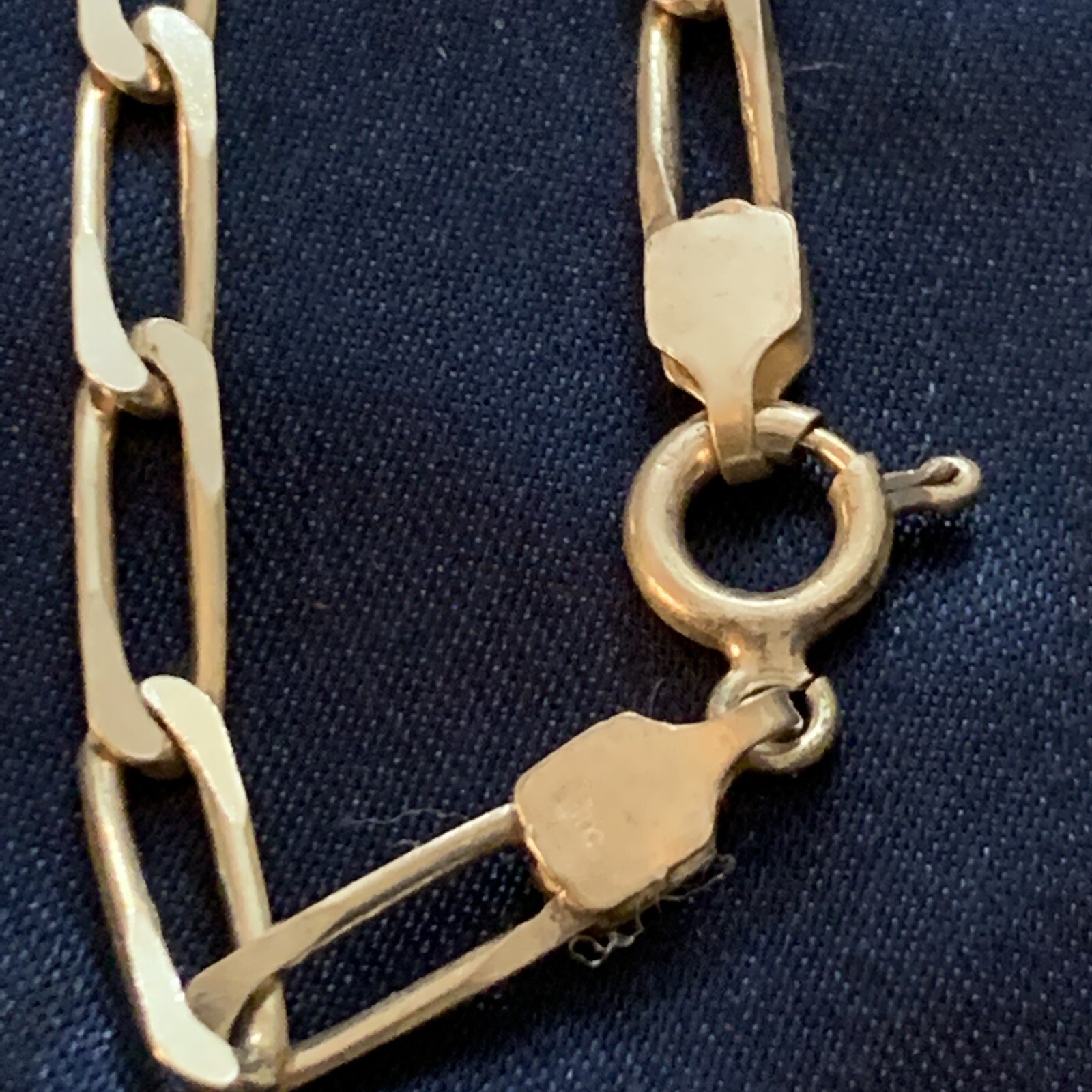 VTG 925 STERLING SILVER OVAL INTERLOCKING CHAIN LINK NECKLACE DESIGNER STYLE