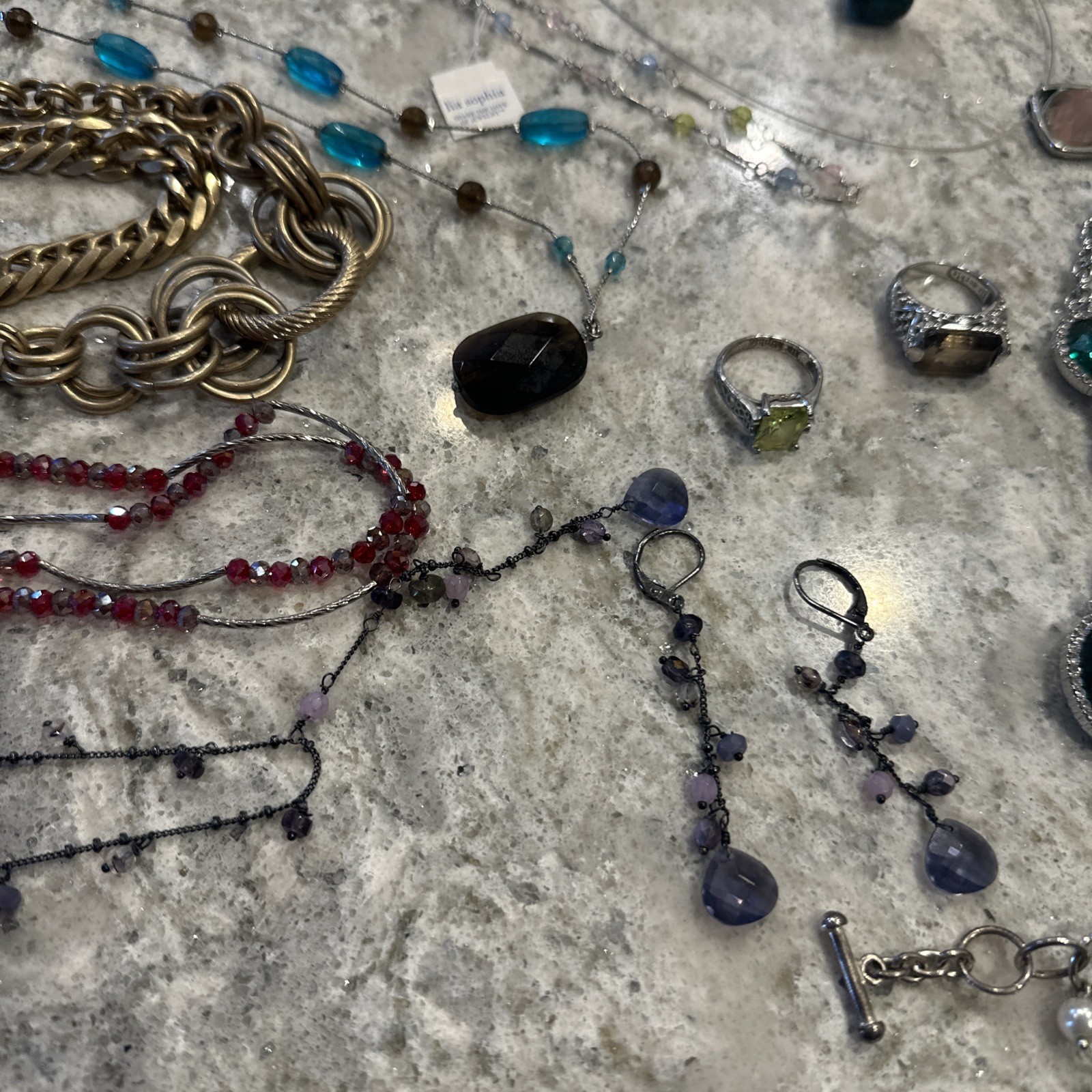VTG TO NOW ESTATE JEWELRY LOT OF 40+ Pieces Lia Sophia Designer Gaudy Y2K