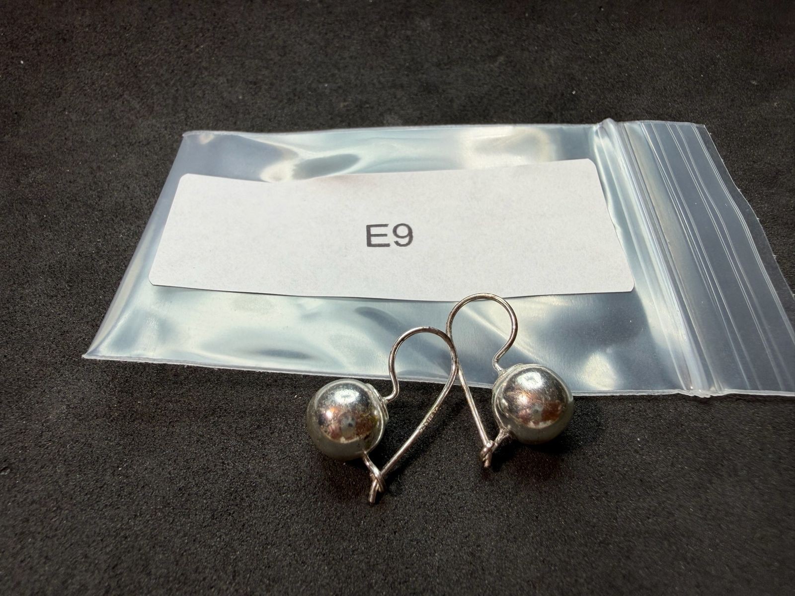 2.16g Vintage Sterling Silver 925 Rounded Drop Dangle Earrings Classic M