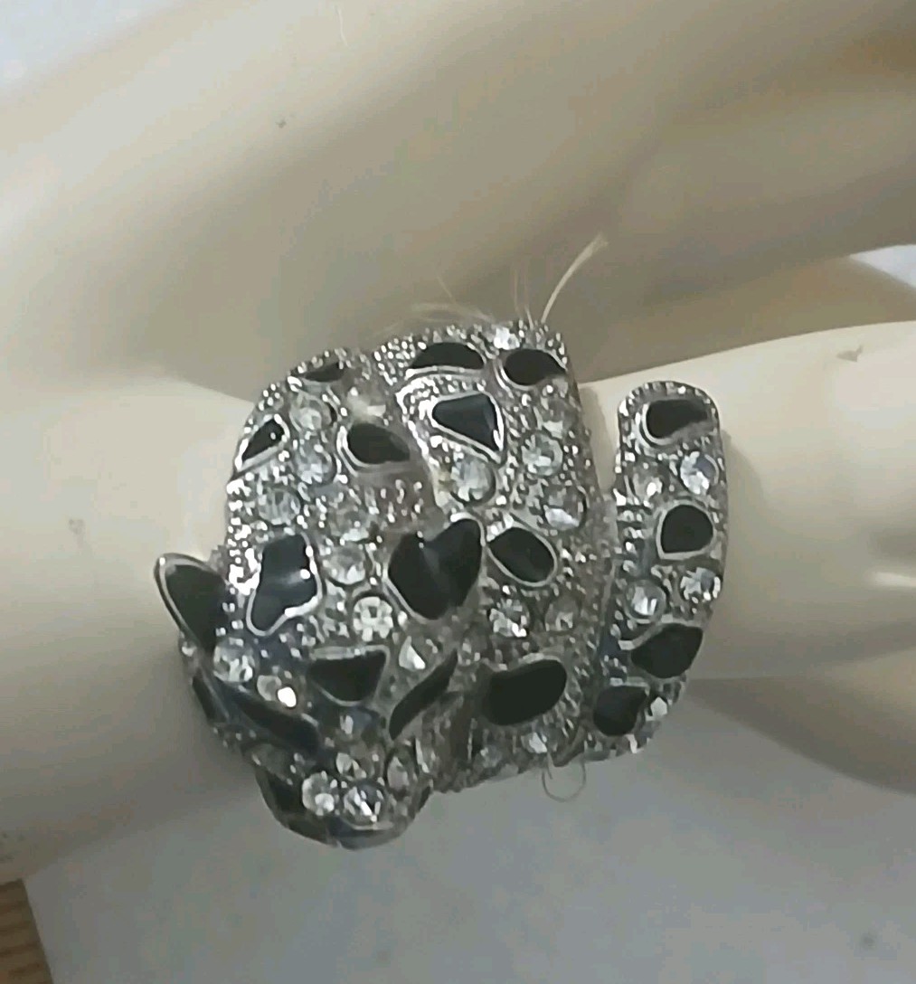 1990’s Style Leopard Jaguar Cheetah Wraparound Expanding Big Cat Ring