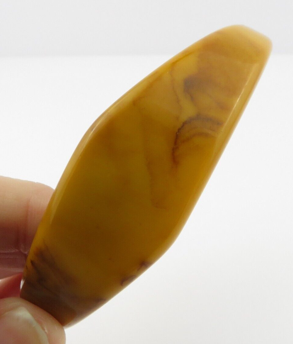 Vtg.Bakelite Chunky Wavy Bangle Bracelet Butterscotch/Choco Swirl retro Jewelry