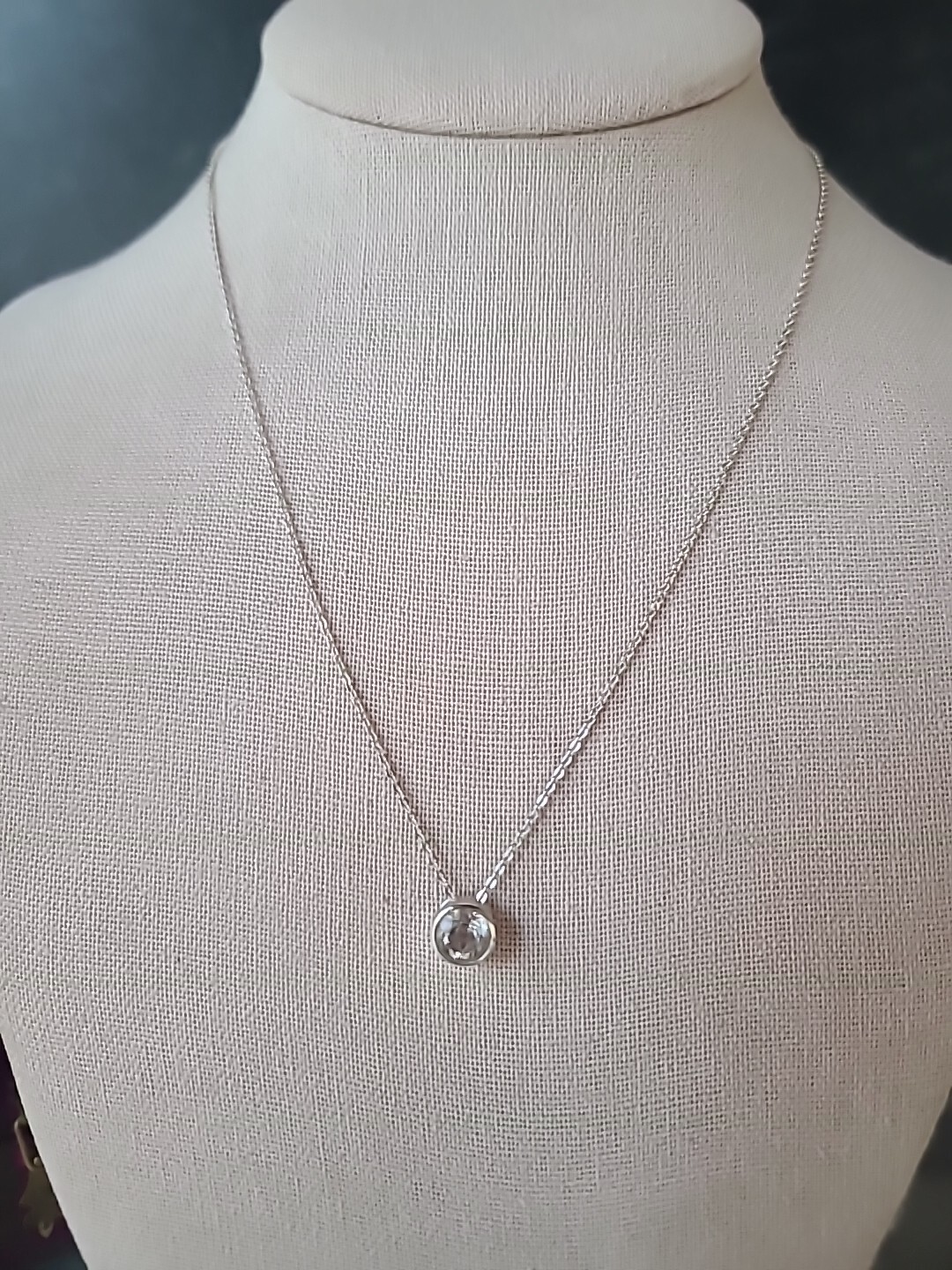 925 CZ Pendant Necklace Vintage