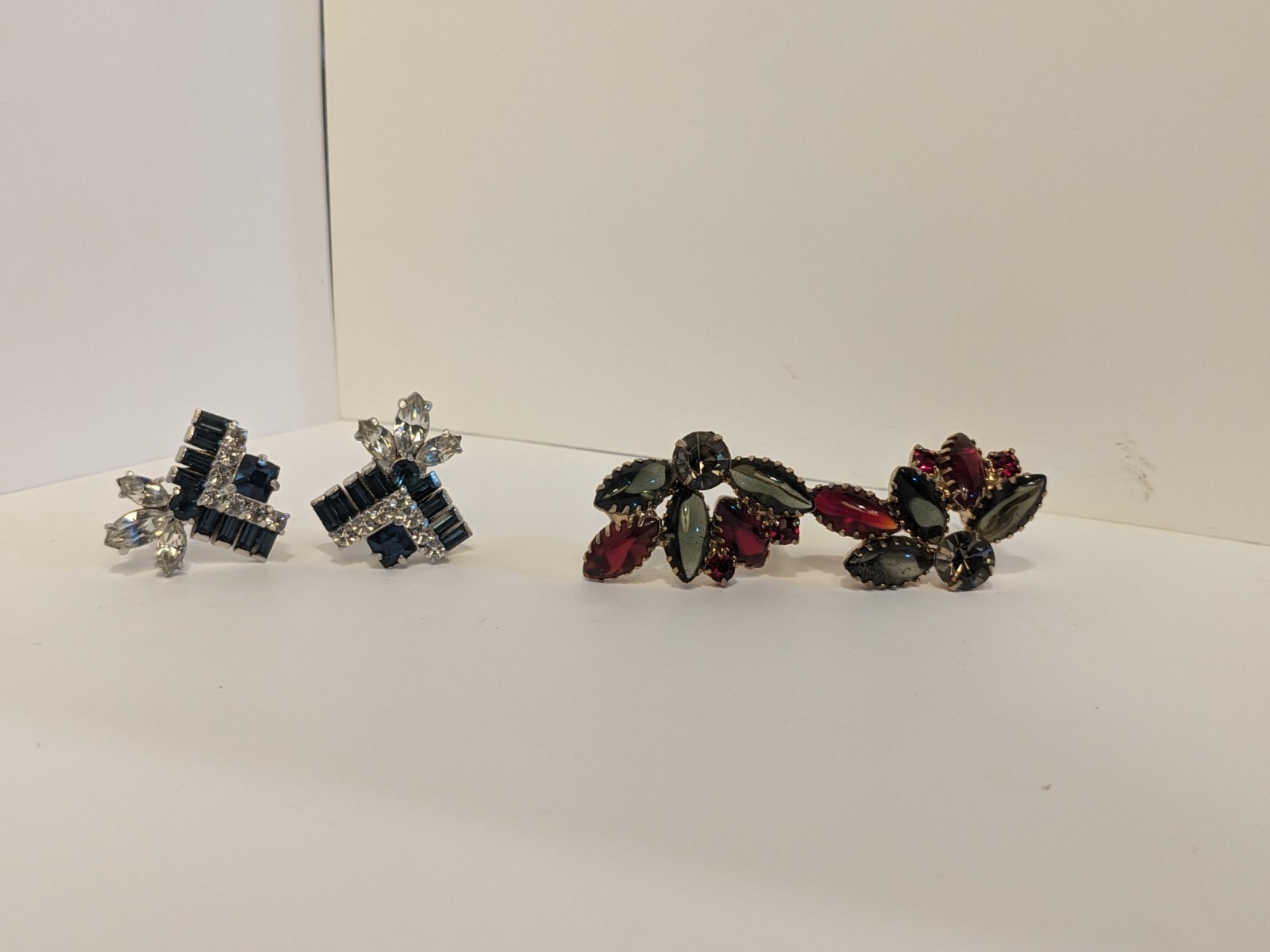 Vintage Clip-On Earrings/Pins Set of 2 Matching