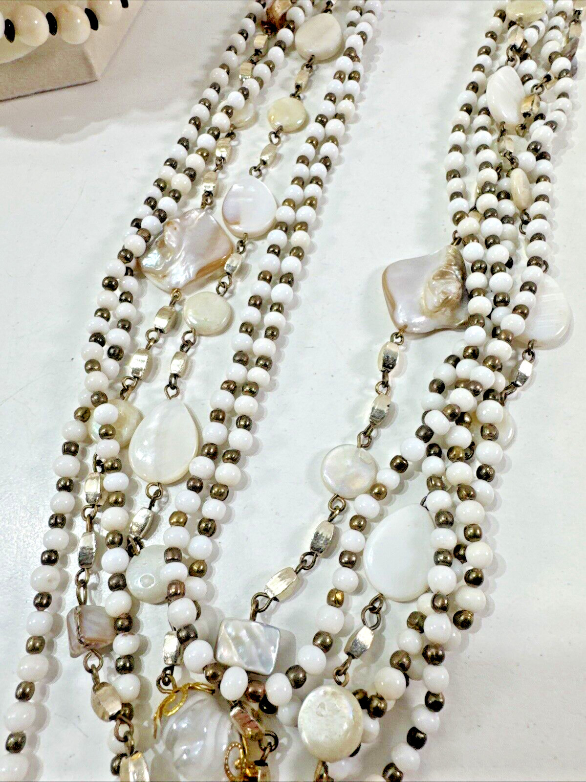 Beautiful Vintage Estate Lot 3x Beaded/Metal/STONES Necklaces & Bracelets
