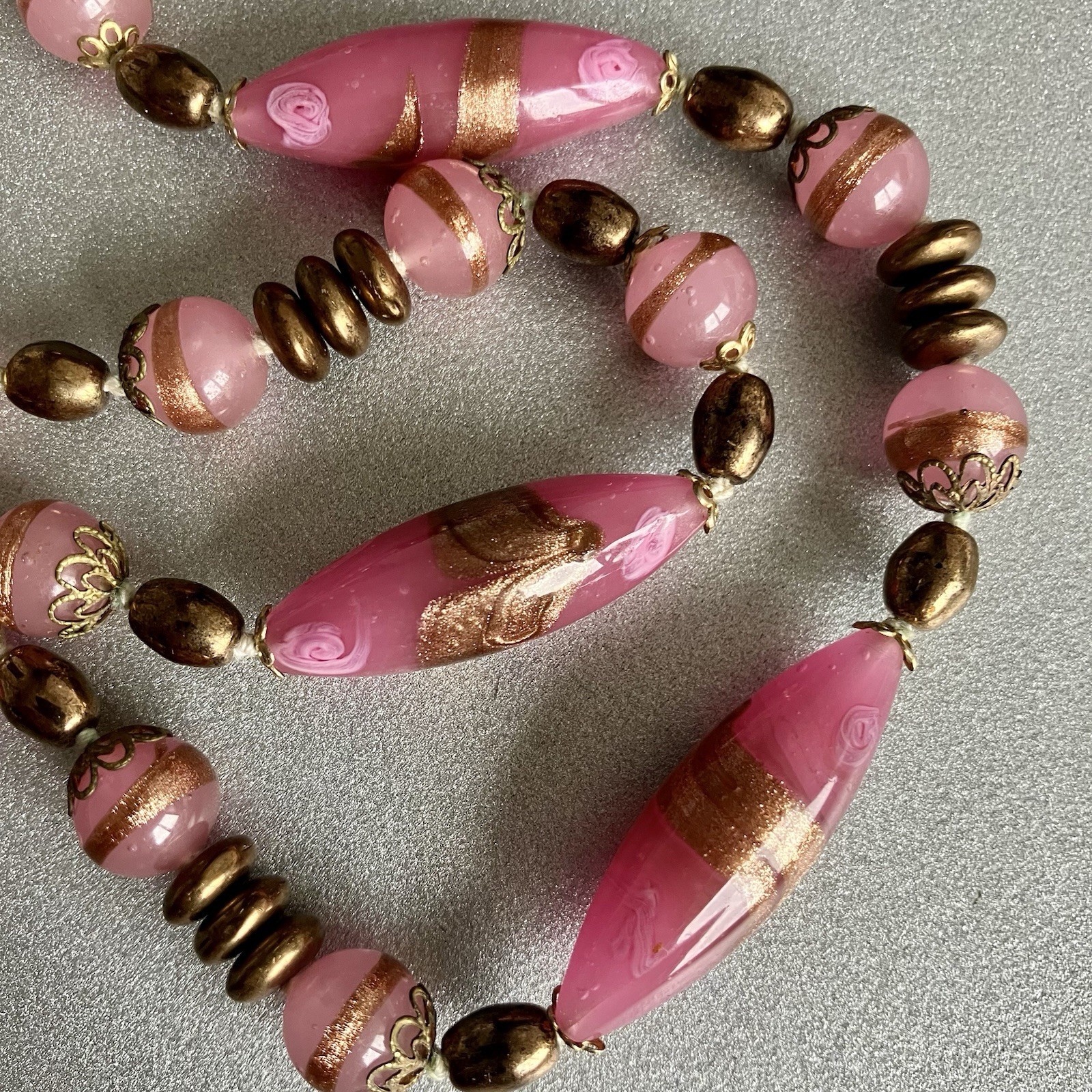 Murano Glass Necklace and Earrings – 1970s