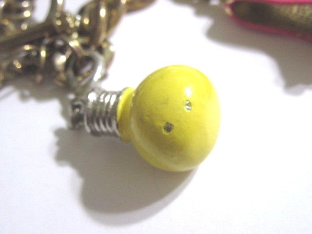FUNKY LARGE FOB CHARM BRACELET FUN COLORFUL NINTENDO BULB SHOE HEART DOG BOWL