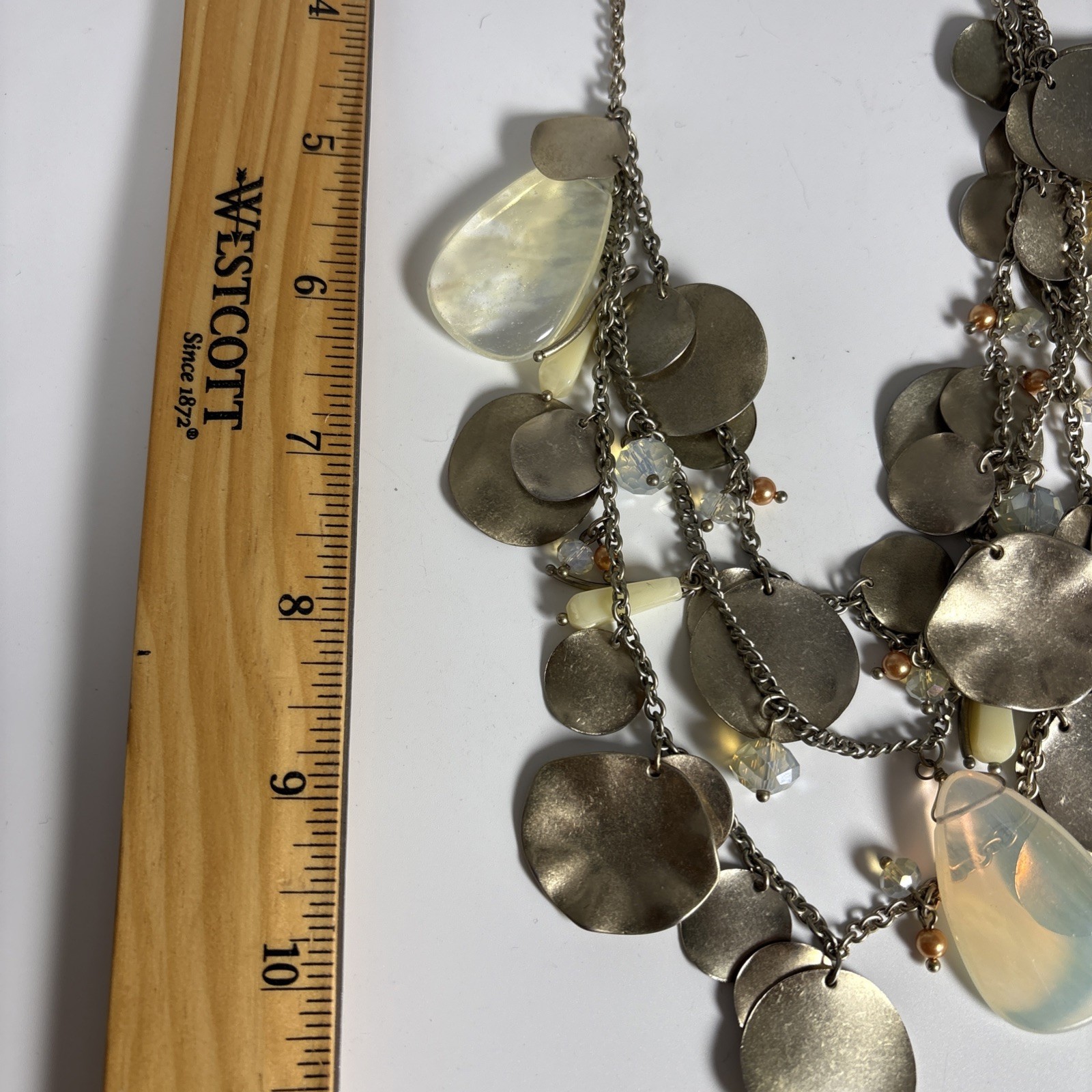 Vintage Coldwater Creek Necklace Metal And Beads