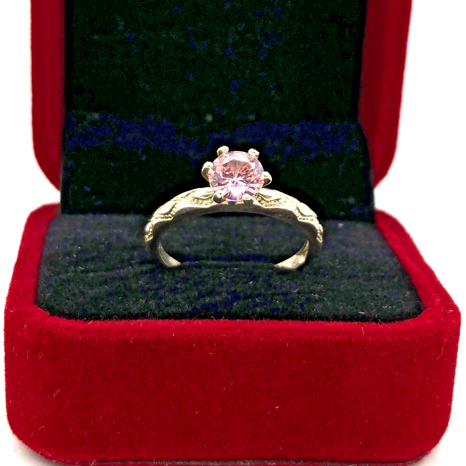 Vintage Luxury RING Silver 925 with Bright Stone -size: 7.75US (17.5mm) | UA #8
