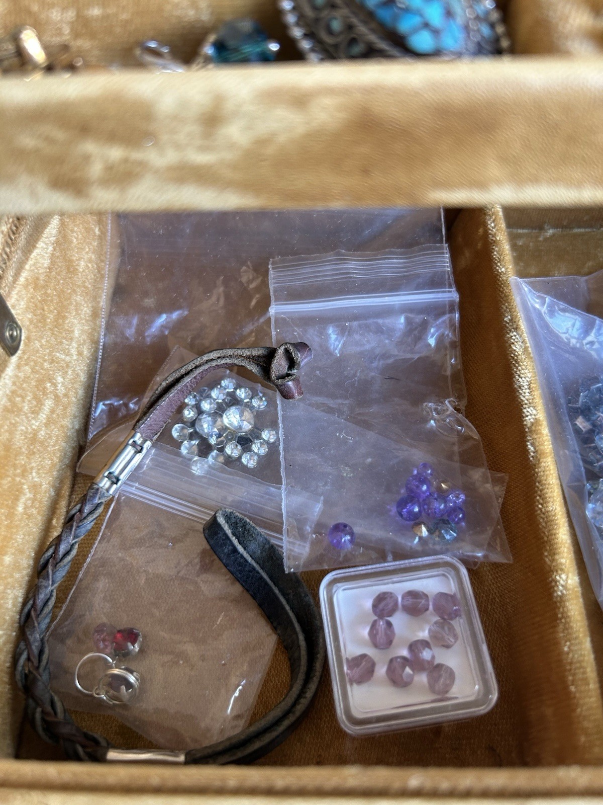 Vintage Estate Jewelry Lot & Box- Rings, Earrings, Pendants- Nice