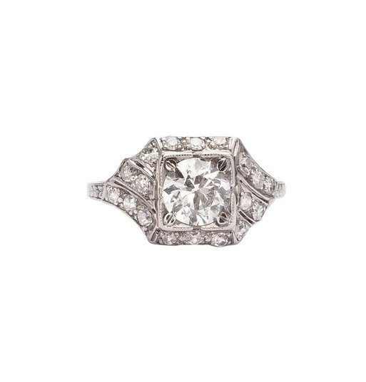 Excellent Old European Cut 1.85CT Cubic Zirconia Vintage Engagement Women RingFN