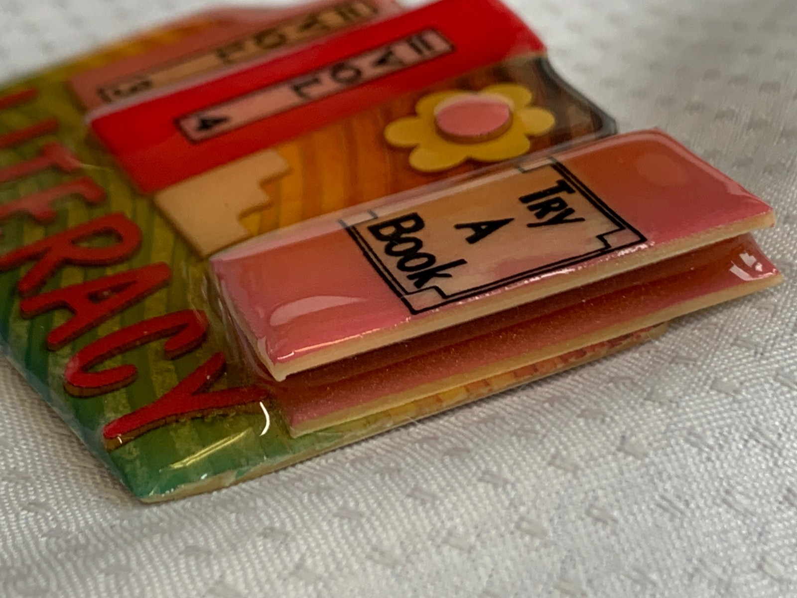 Vtg Book Pins by Lucinda Brooch Lot House Artisan Safety Lock Clasps