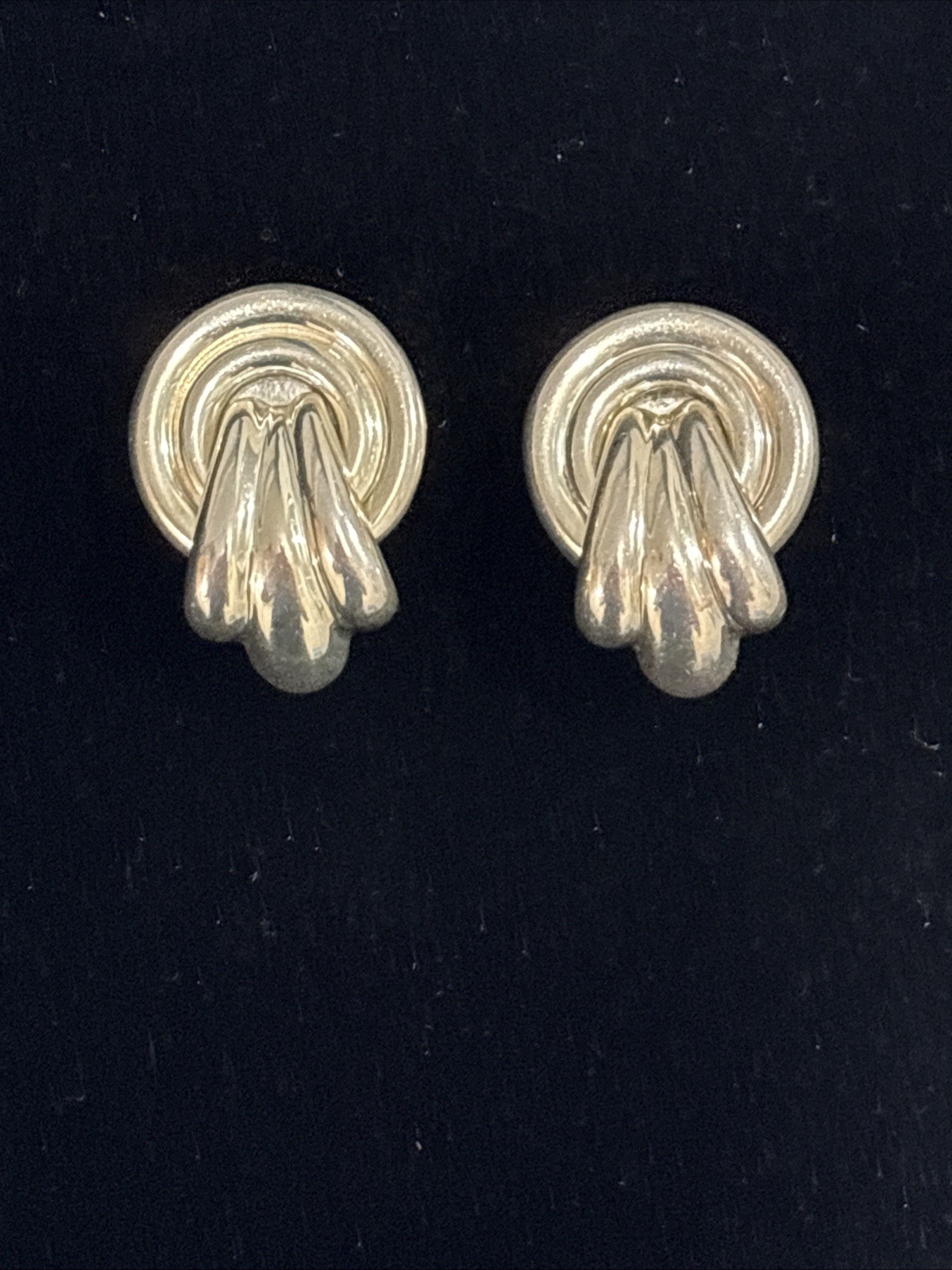 Vintage Sterling Silver Love Knot Statement Earrings By Zina Beverly Hills