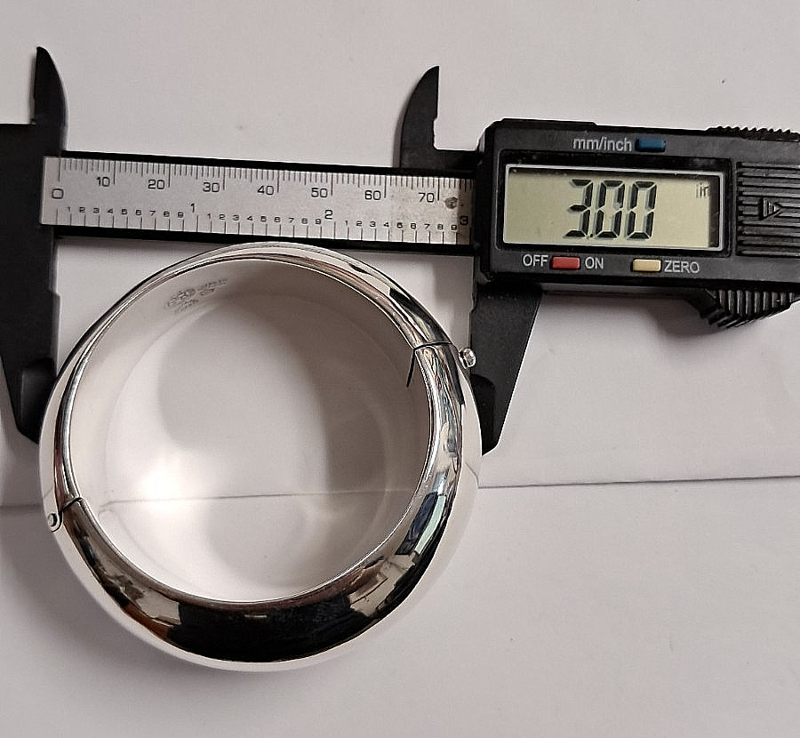 *RARE* LOS BALLESTEROS STERLING HINDGED BANGLE BRACELET 88.78GR