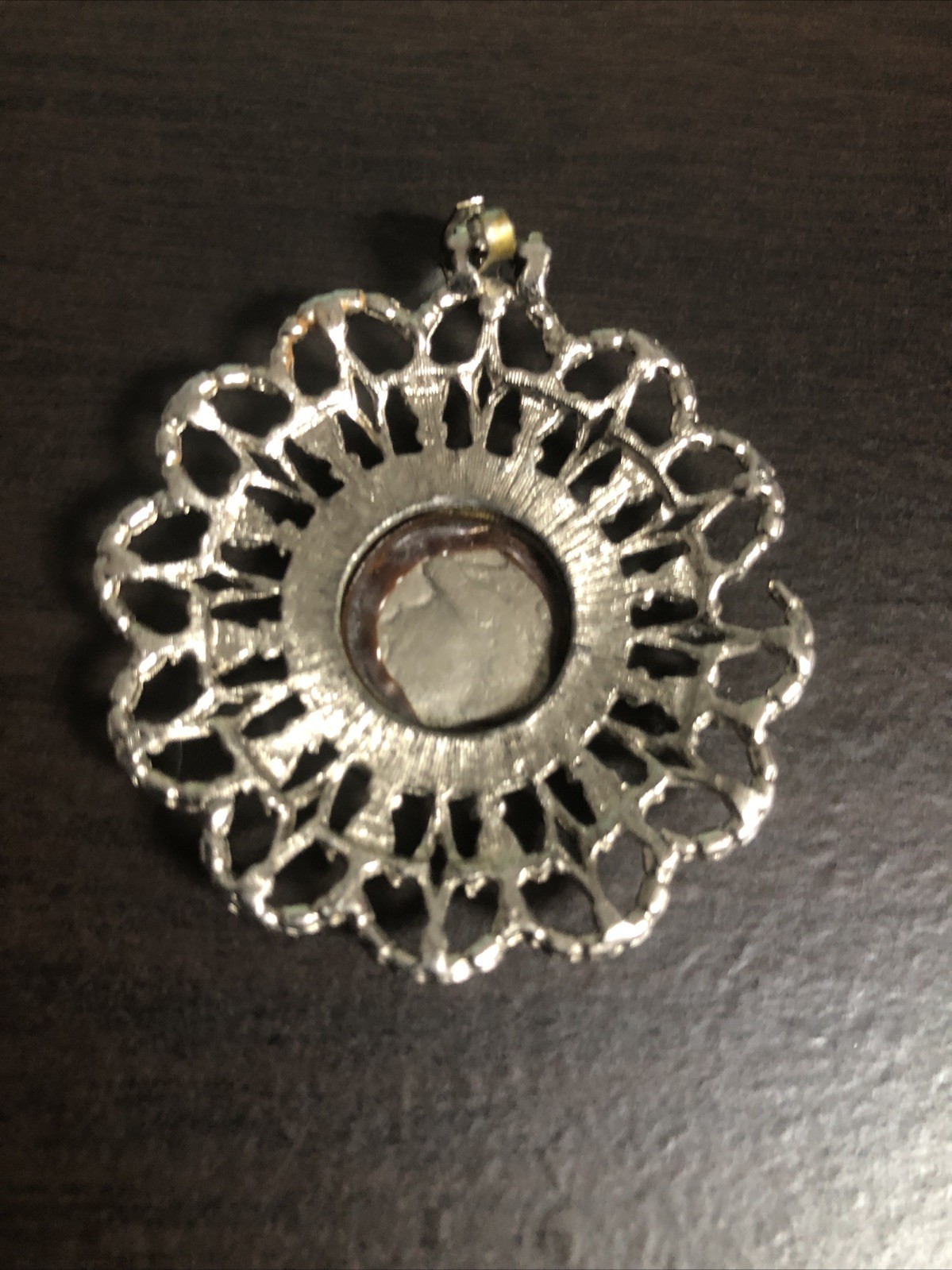 Vintage 1970s Buffalo Nickel Coin Pendent Faux Turquoise Silver Tone Necklace