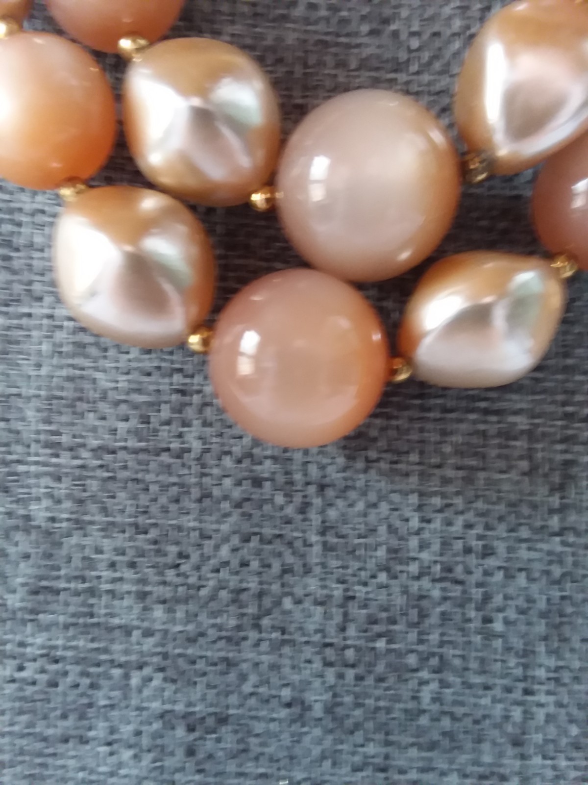 Lot Of 8 Pink, Peach,& off White Costume Jewelry Necklaces Plastic