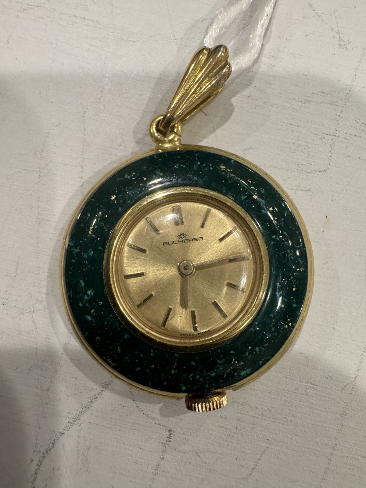 Vintage Bucherer Enamel Pendant Watch- Manual Wind Working