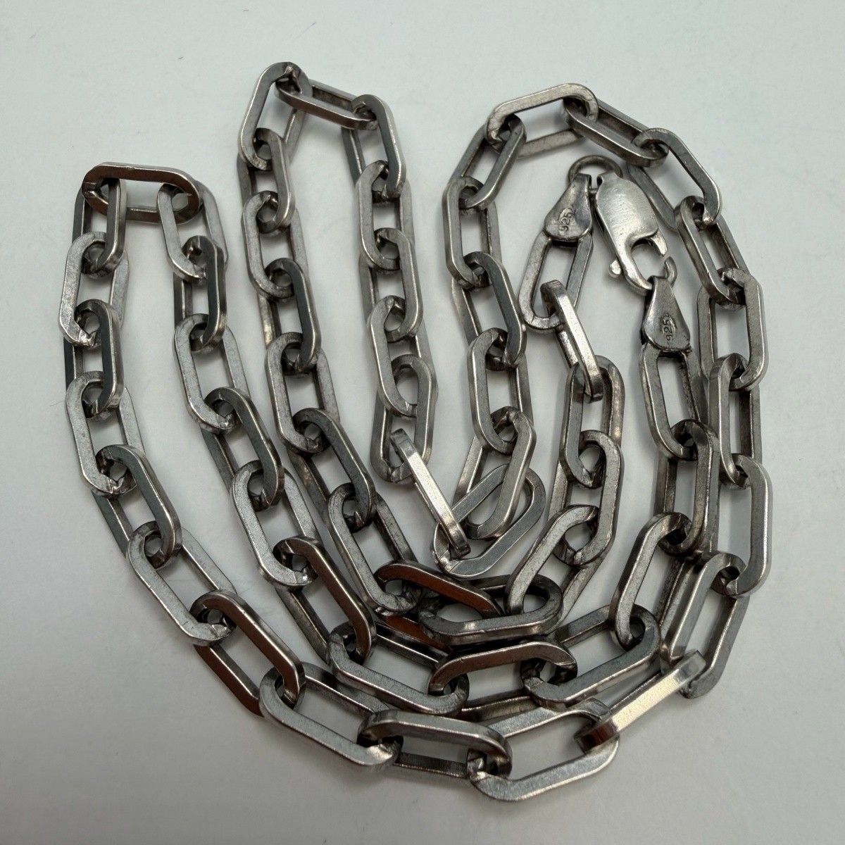 Vintage Italy 925 Sterling Silver Men’s Chain Necklace Unisex Jewelry 31.5g