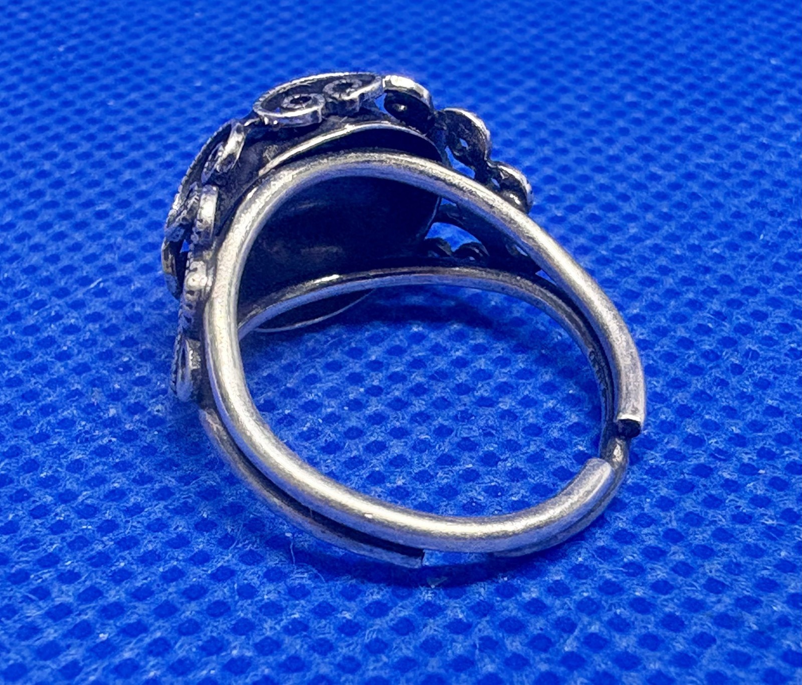 (06) Modernist 1950s Vintage 925 Sterling Silver Ring Adjustable – 3.75 g