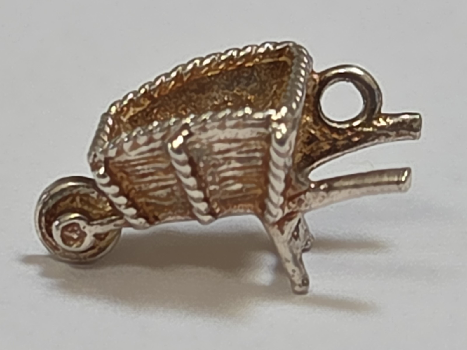 Sterling Silver ~ Wheelbarrow Charm ~ UNIQUE DESIGN ~ VINTAGE