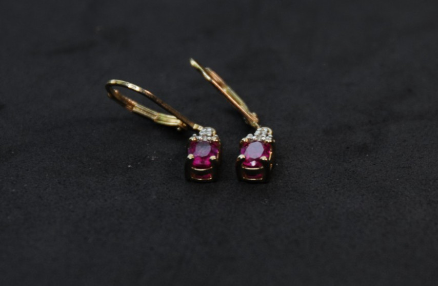 Ross Simons Sterling Silver Ruby Tested Earrings