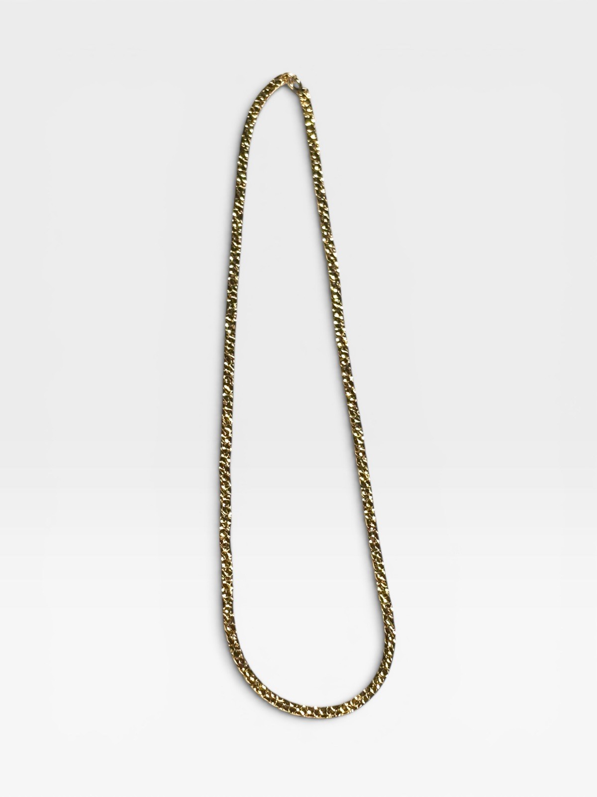 Vintage Flat Link Chain Necklace 1/20 12k GF “17