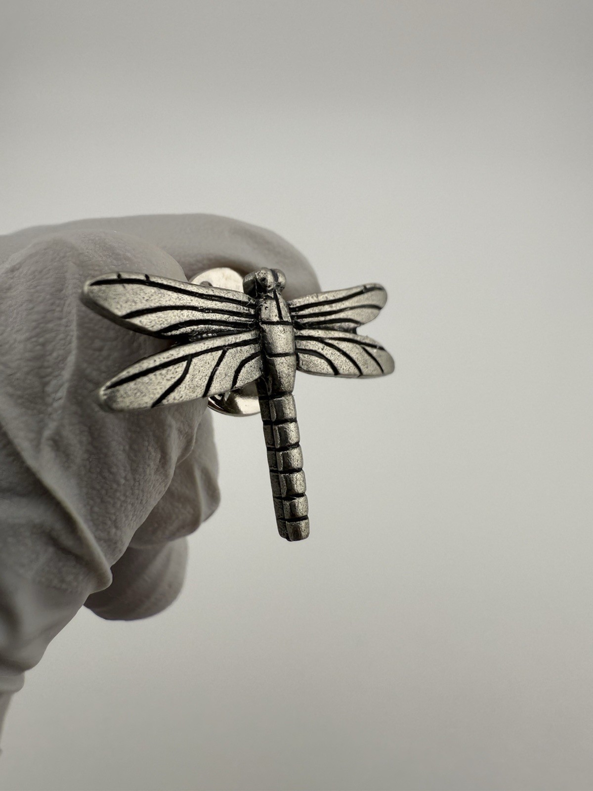 VTG Small Dragon Fly Pewter? Lapel Pin by Clift