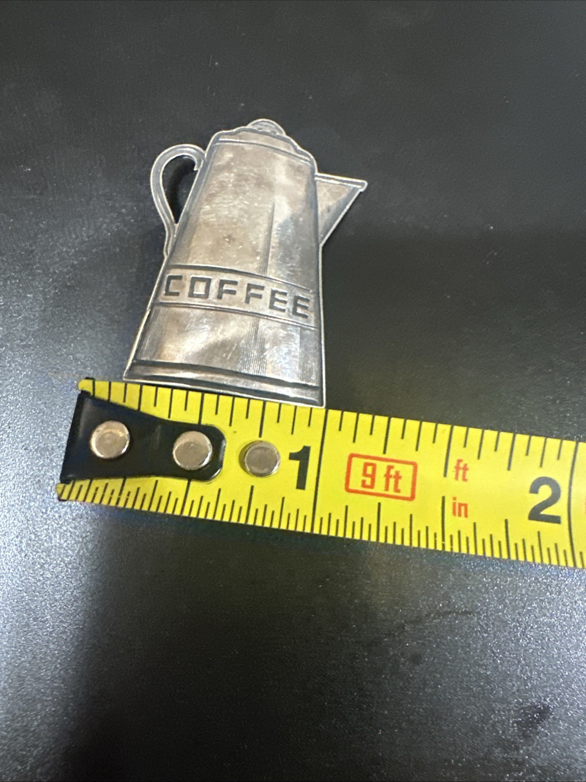 Rare Vintage 1988 Kit Carson Sterling Silver Coffee Pot Brooch Pin Signed
