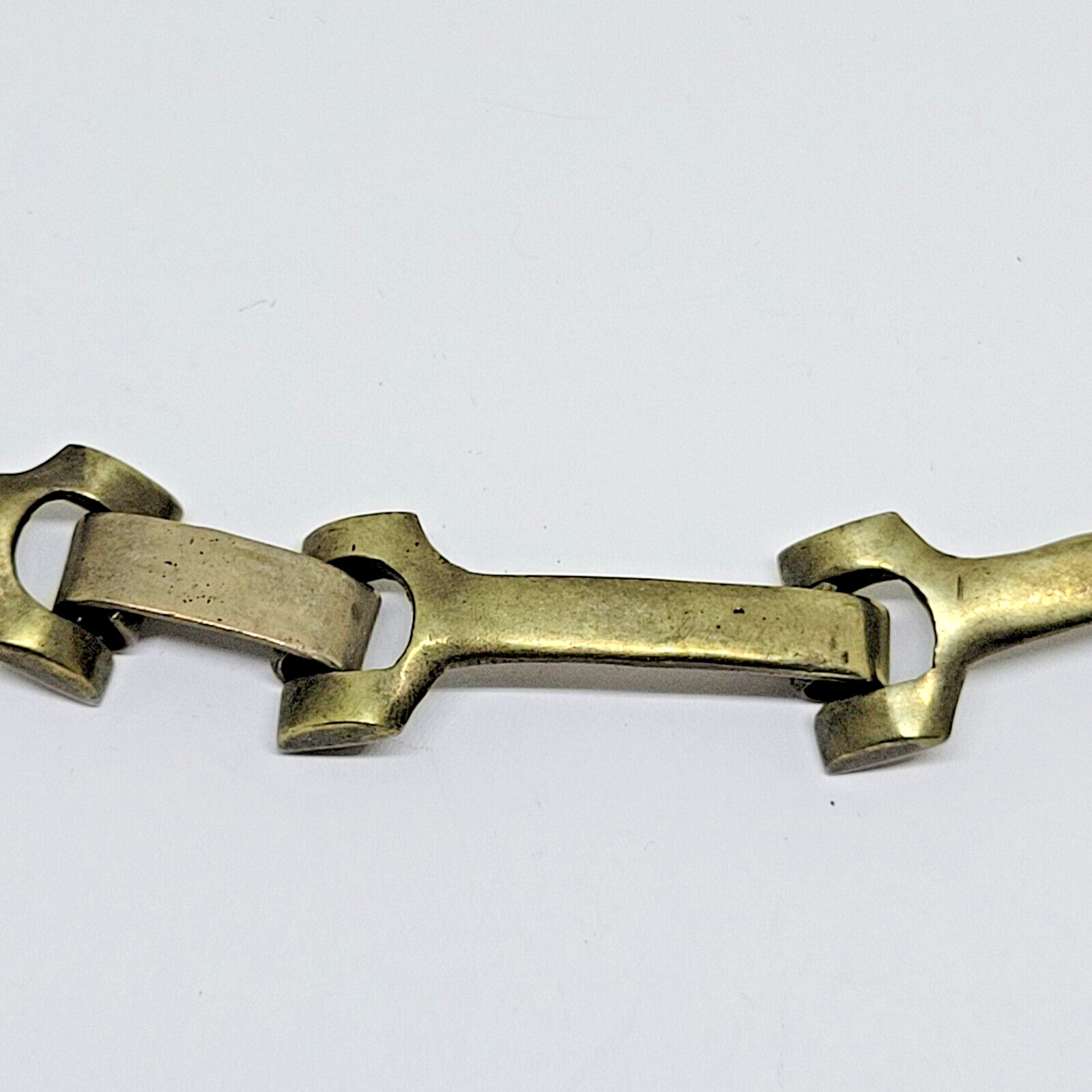 Vintage Hallmarked Horse Bit Equestrian Western Toggle Bracelet ~ 7.5″