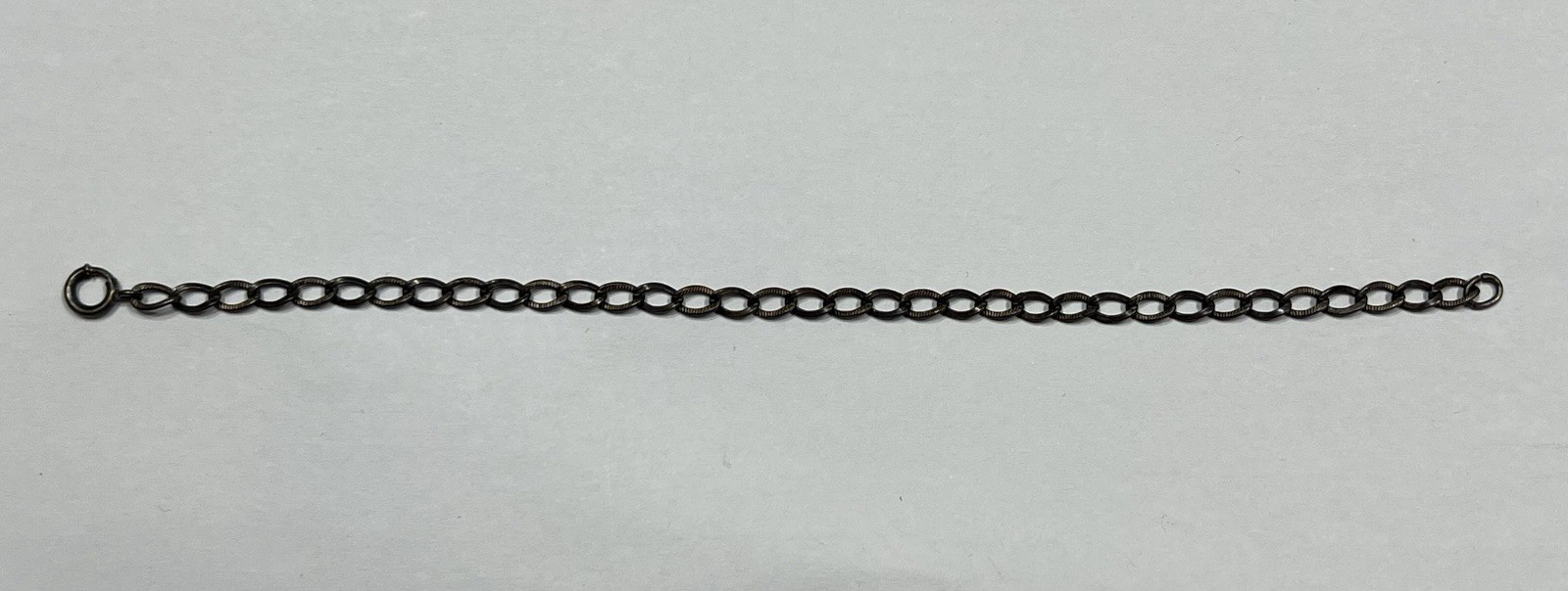 Vintage Estate Sterling Silver Bracelet 925 Curb Link 6.75″ Starter Charm 2.6gr