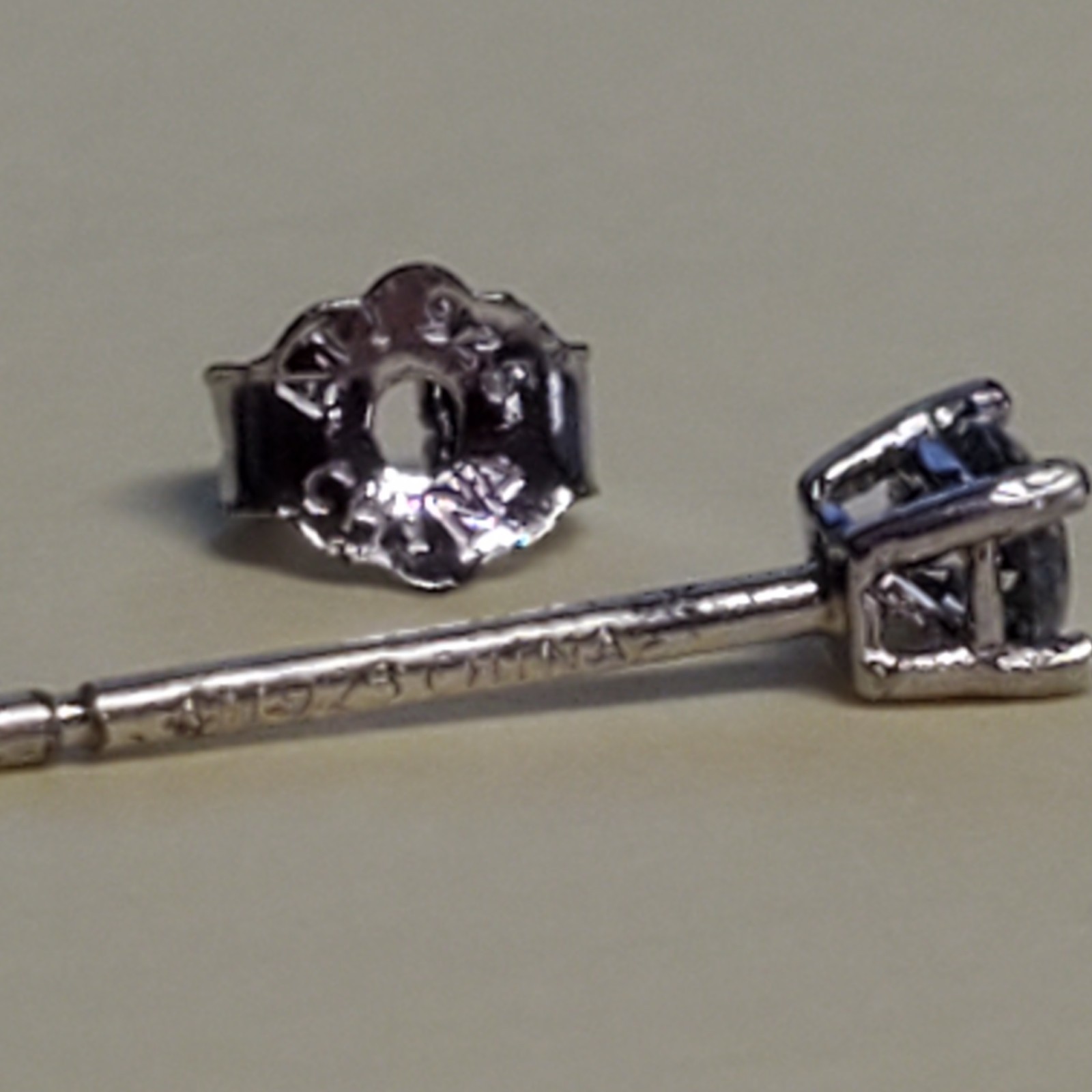 VTG 925 API Stud CZ 3mm Earrings Sterling Silver Brilliant Petite Daily Wear