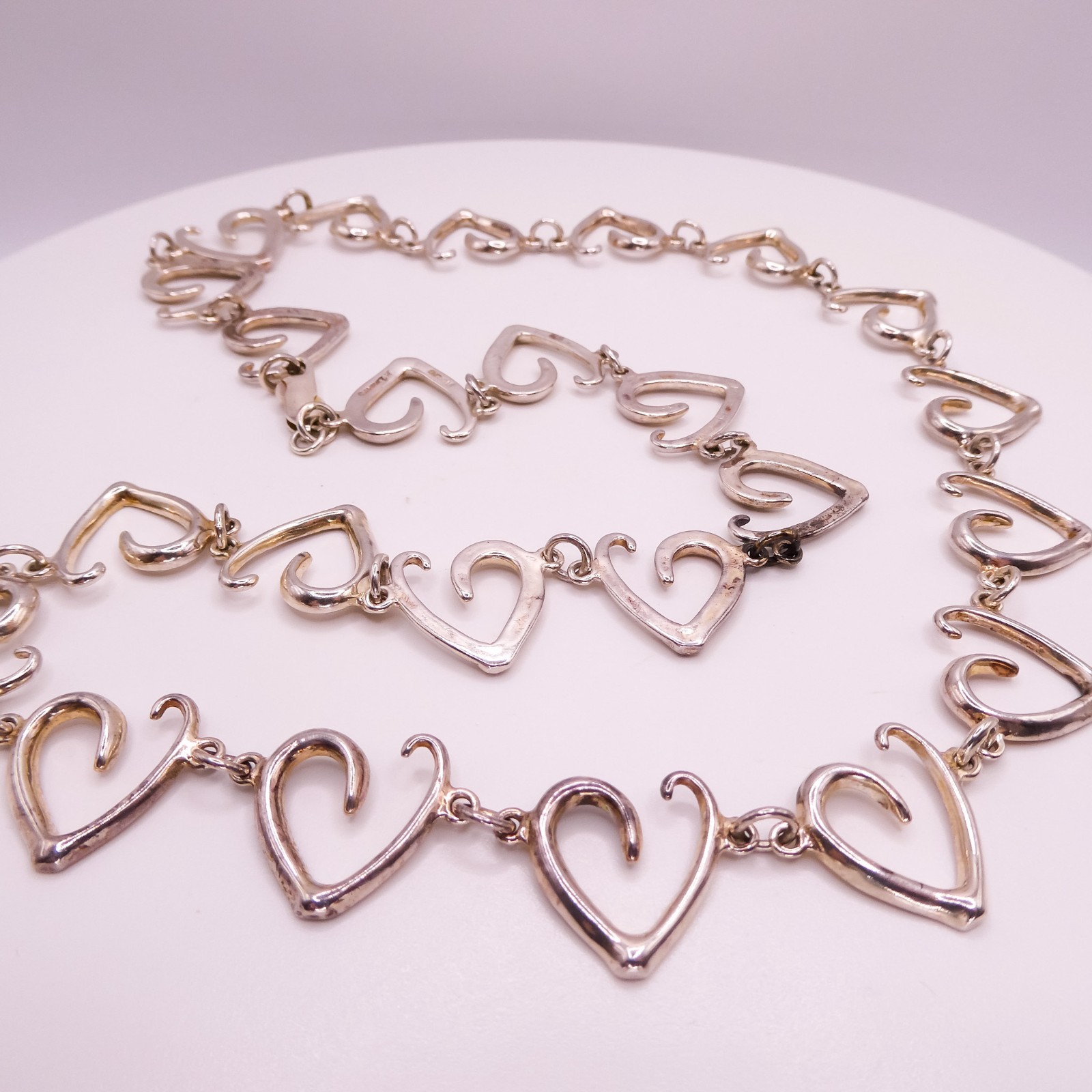 P Emerson Sterling Silver 925 Open Heart Station 23.5″ Women’s Necklace