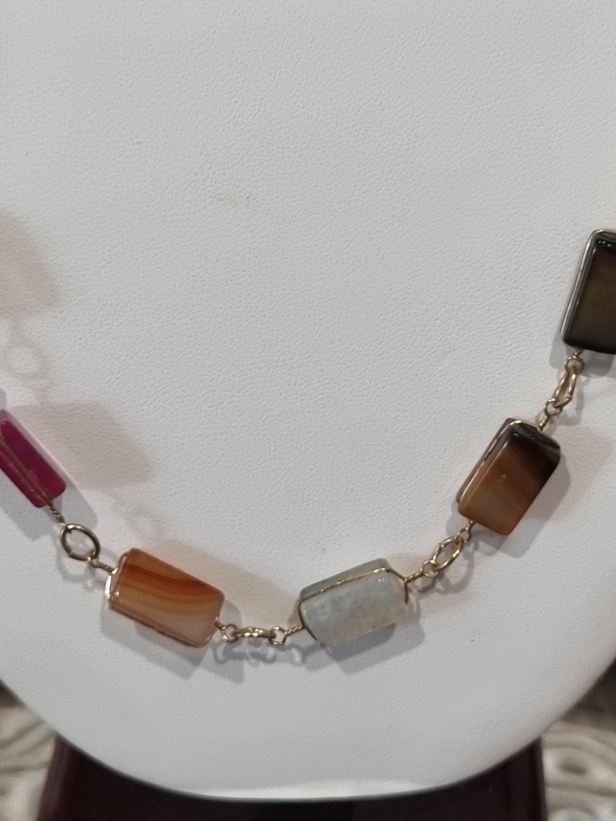 Vintage 1960s 12k Gold Filled Semi Precious stone necklaces See Video