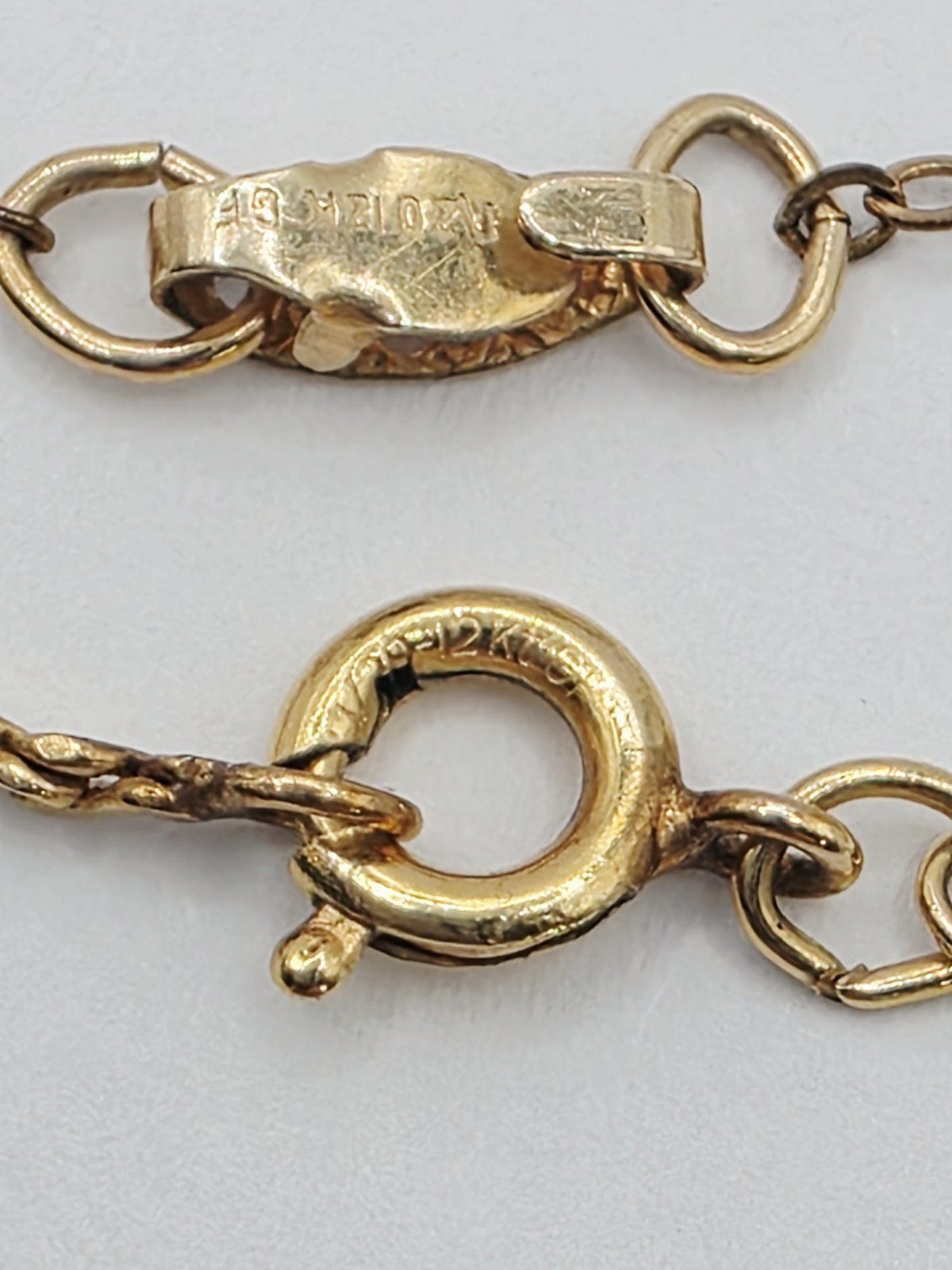 Vintage Gold Filled Jewelry 14K GF Marathon Bracelet Pearl Necklace 20g *read