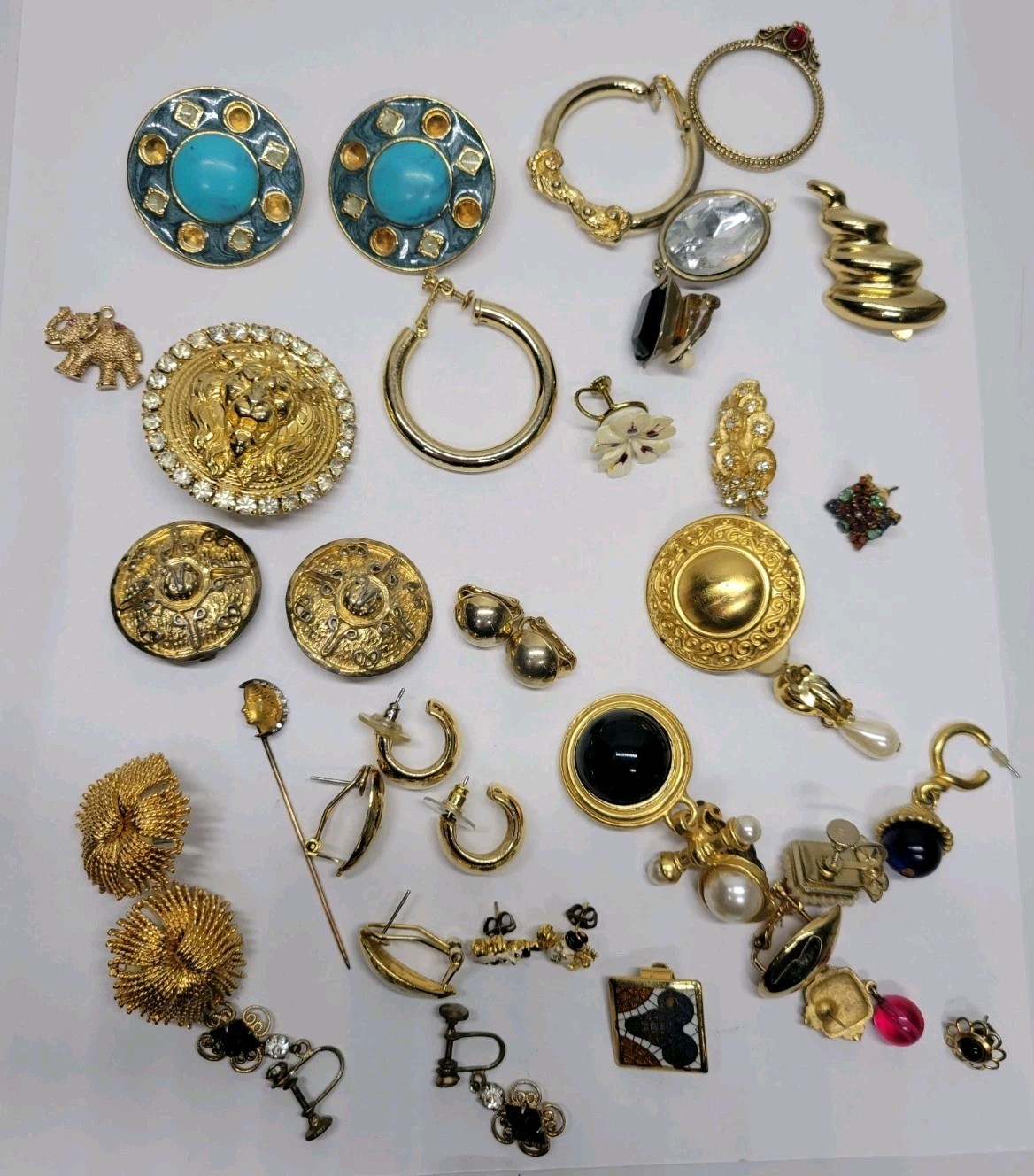 Vintage Earrings Lot – Givenchy, Paola, Monet, Avon, Kinney Co – Clip-On & Screw